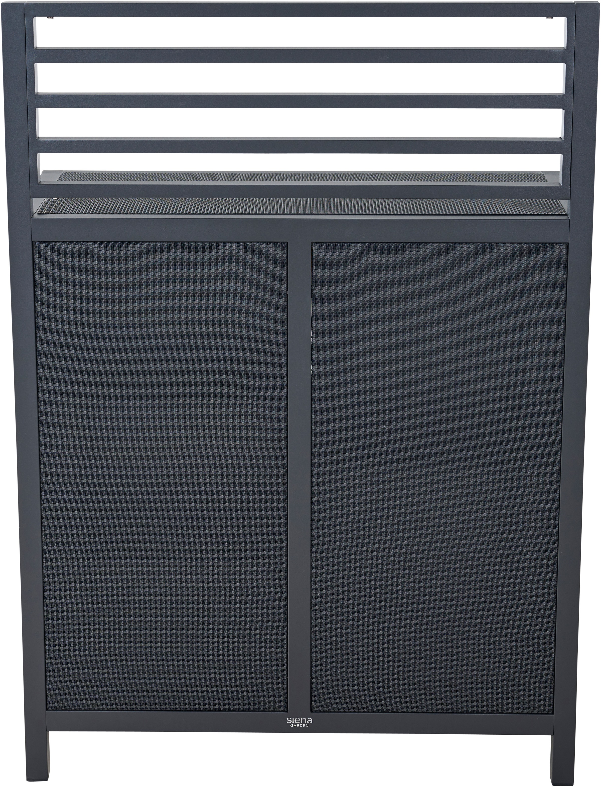 Siena Garden Gartentisch »PALMA Mittelelement mit Gitter« Aluminiumrahmen, Ranotex® Bezug dunkelgrau