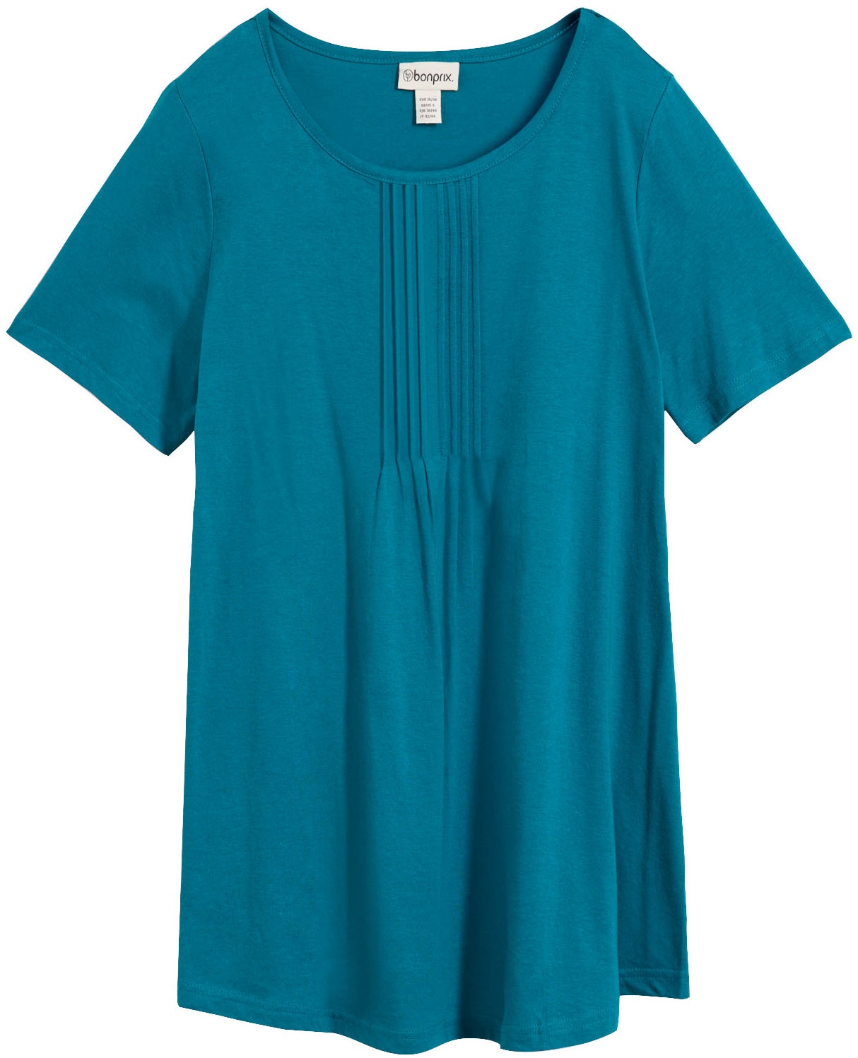 bonprix T-Shirt »T-Shirt in A-Linien-Form, kurzarm« dezente A-Linie, Kurzarm, aus Baumwolle und Viskose