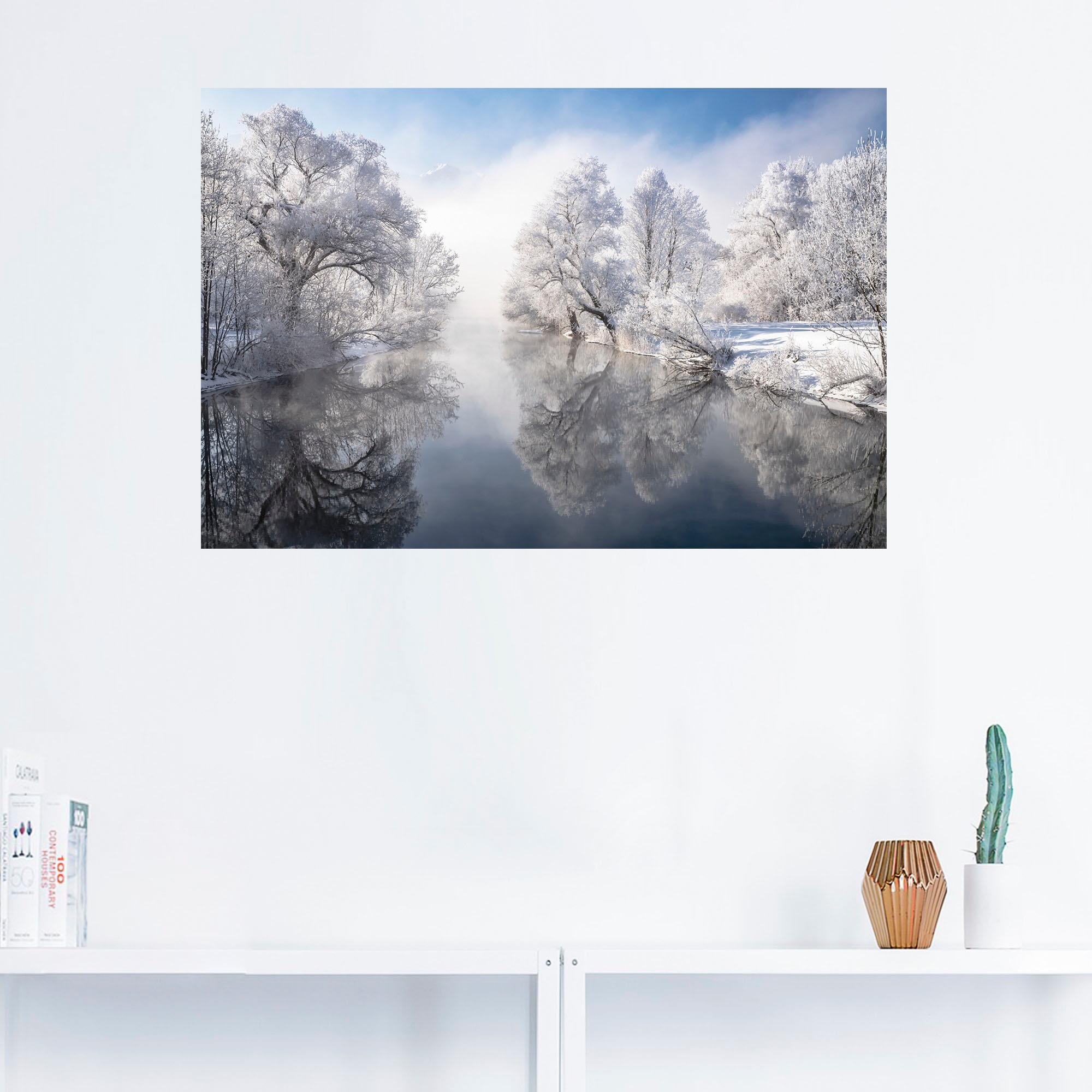 Artland Wandbild "Winter in Oberbayern", Seebilder, (1 St.), als Leinwandbi günstig online kaufen