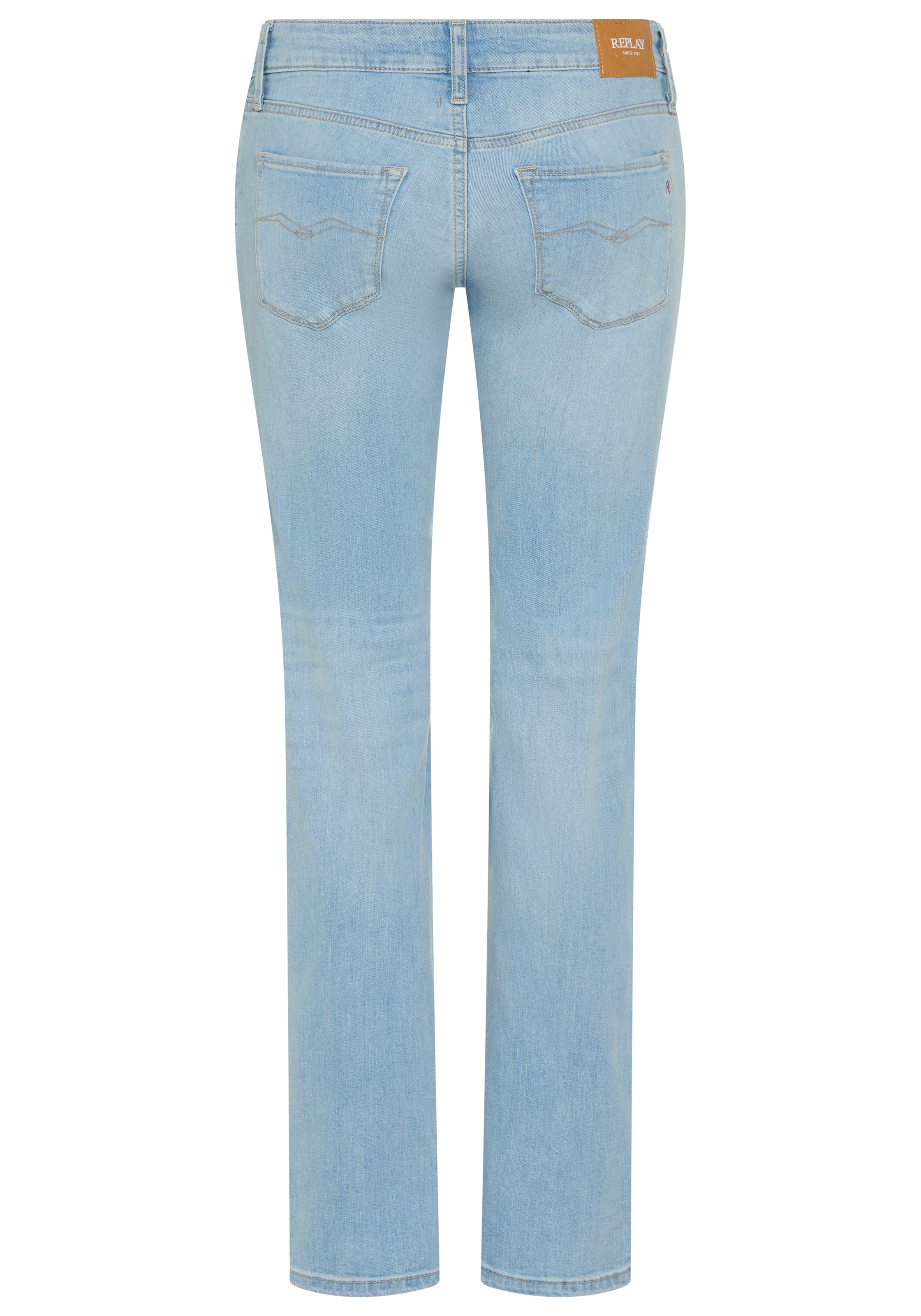 Replay Bootcut-Jeans »NEW LUZ« mit gesticktem R an der Gesäßtasche