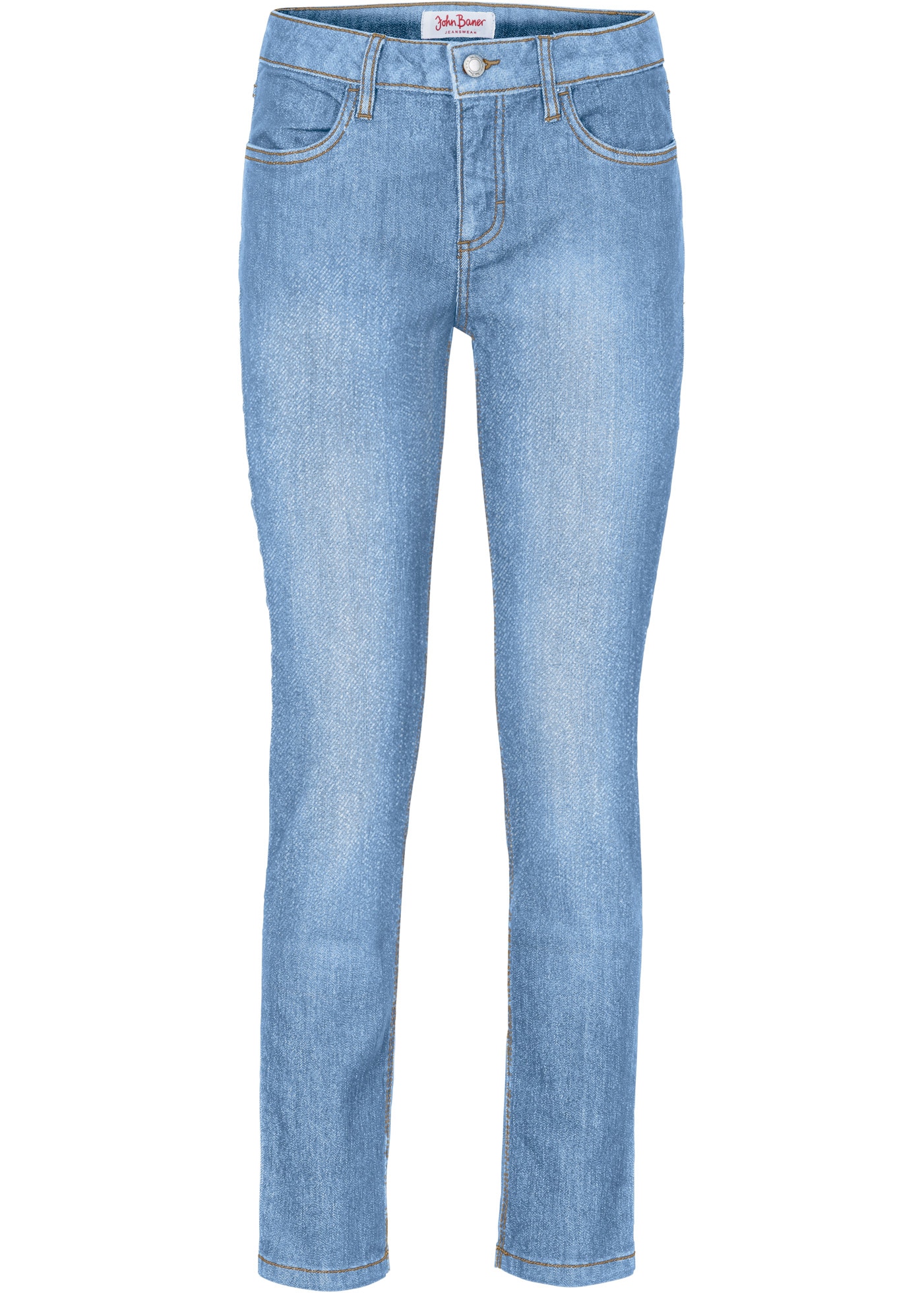 bonprix 7/8-Jeans »Slim Fit Jeans Mid Waist, cropped« 7/8-Jeans, schmal geschnitten