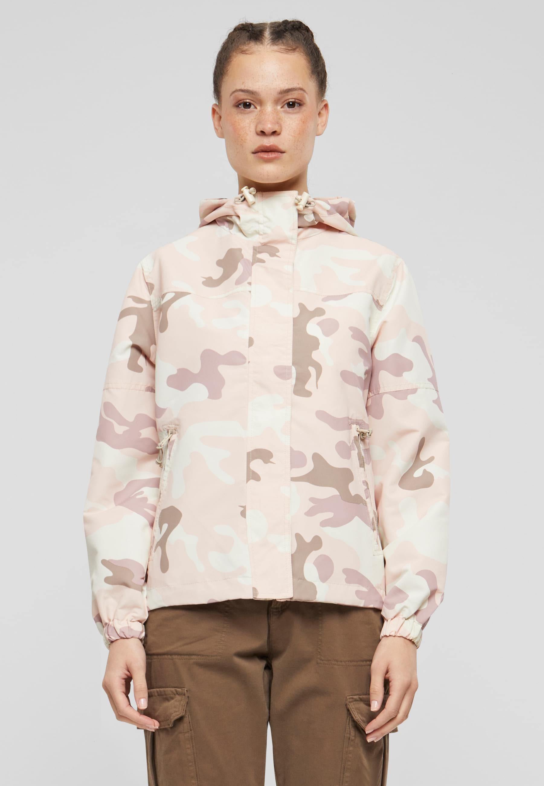 Brandit Allwetterjacke »Brandit Damen Ladies Summer Windbreaker Frontzip«, (1 St.), mit Kapuze