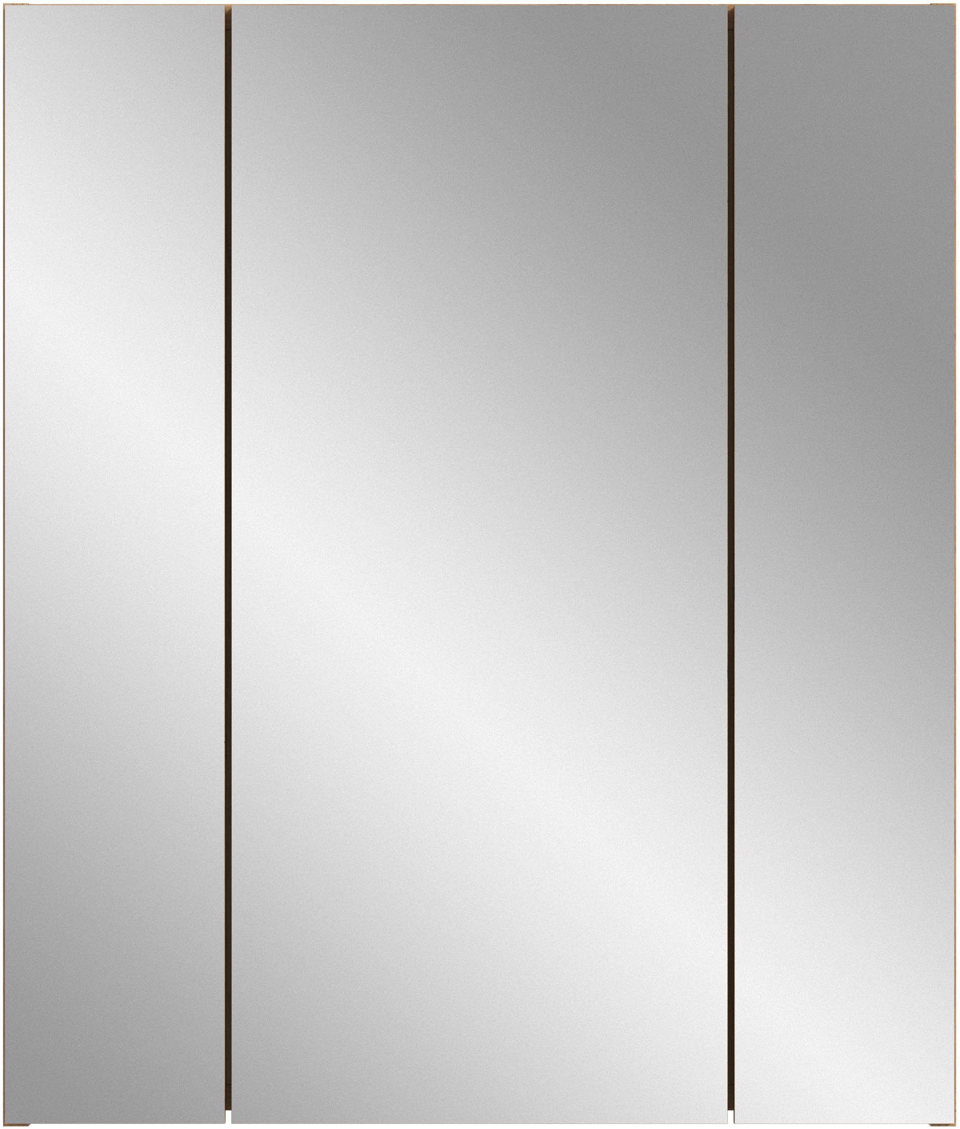 INOSIGN Spiegelschrank »Malmö, Breite 60 cm, 3 Spiegeltüren, 9 Fächer, 6 Einlegeböden«, (1 St.), Florenz, Spiegelschrank 3-Türig, Artisan Oak NB, 9 Fächer