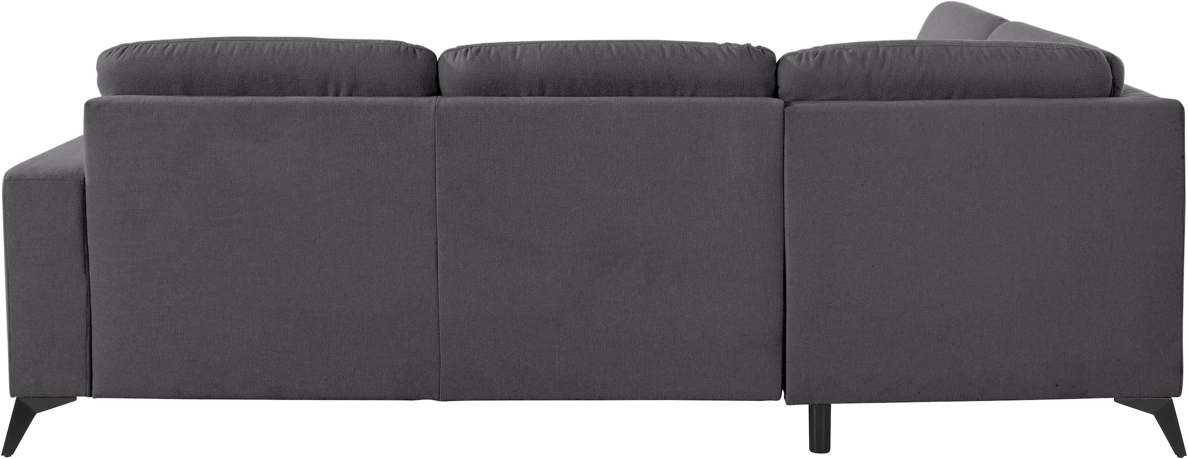 Places of Style Ecksofa »Lolland L-Form«, Wahlweise mit Bettfunktion und Stauraum, auch mit abwischbarem Bezug