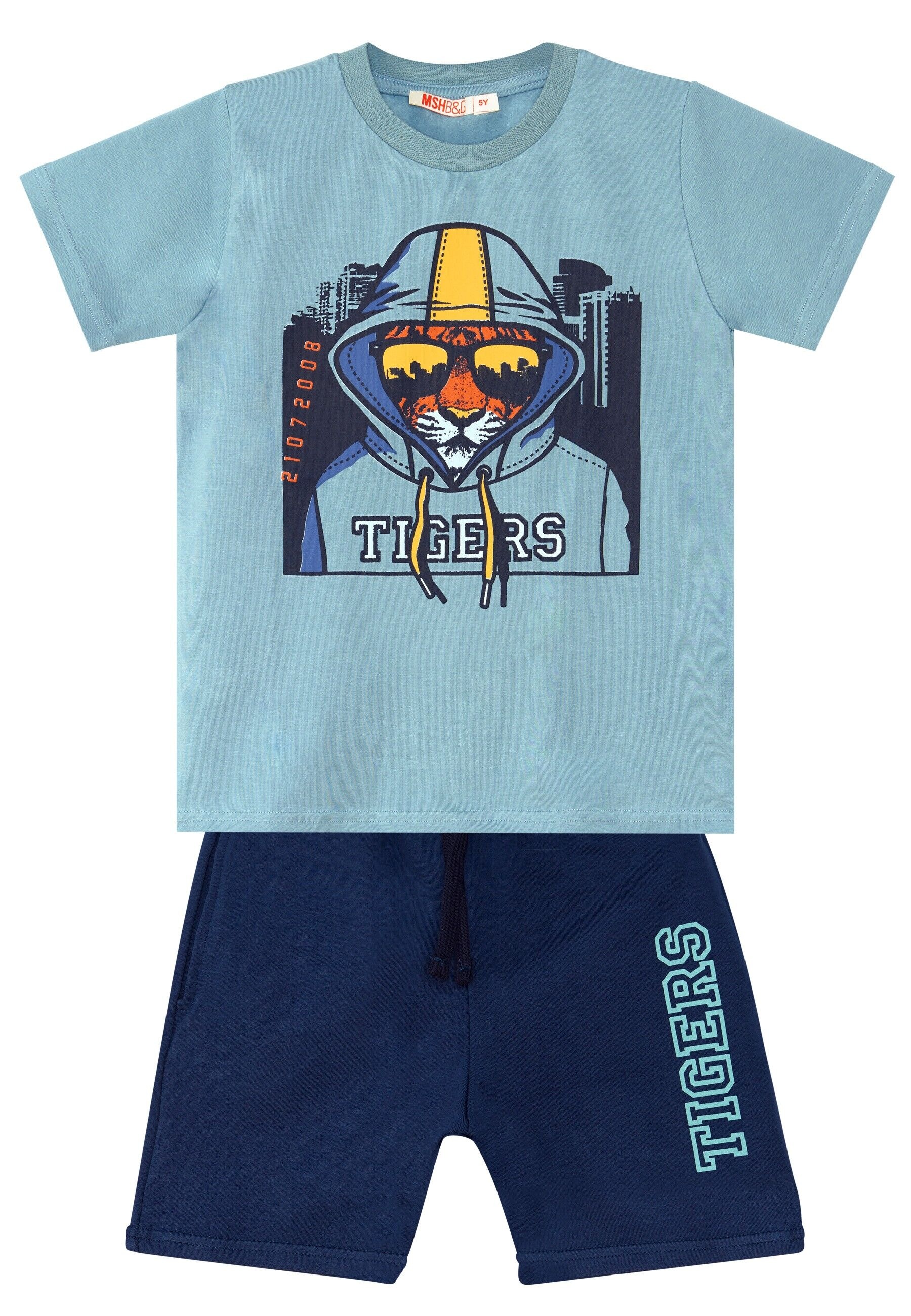 Denokids Hausanzug »Street Tiger«, (2 tlg.), mit Tiger-Print