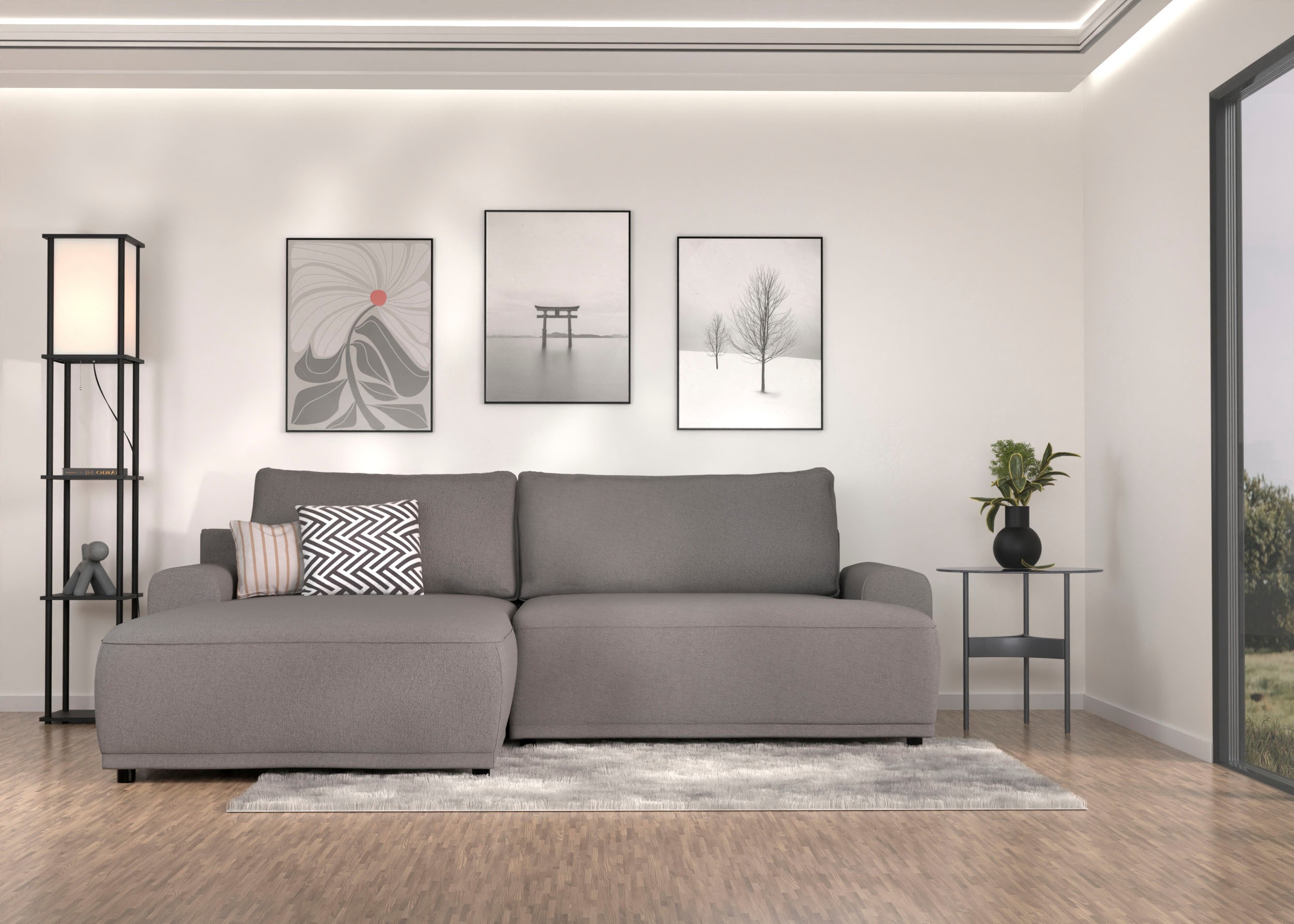 TRENDMANUFAKTUR Ecksofa "Fordon, Schlafsofa mit Bettkasten, Couch in L-Form günstig online kaufen