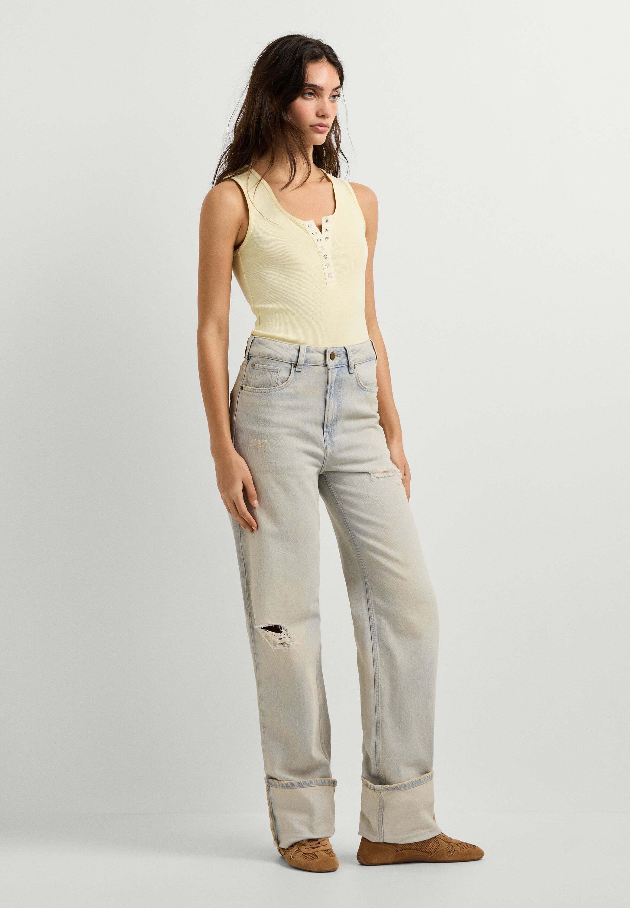Pepe Jeans Straight-Jeans »straight leg jeans EDEN HW STRAIGHT BEIGE TONE«