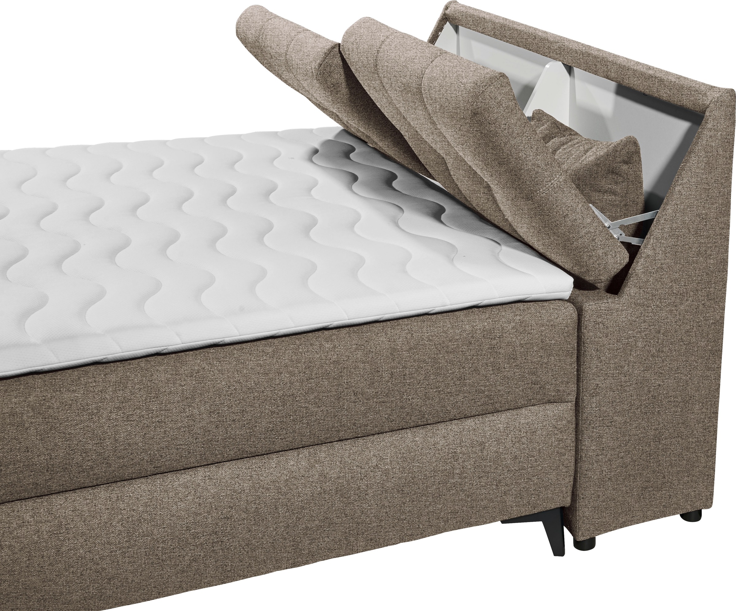 ED EXCITING DESIGN Boxbett »Atlantis«, mit Bettkasten und Stauraum im Kopfteil