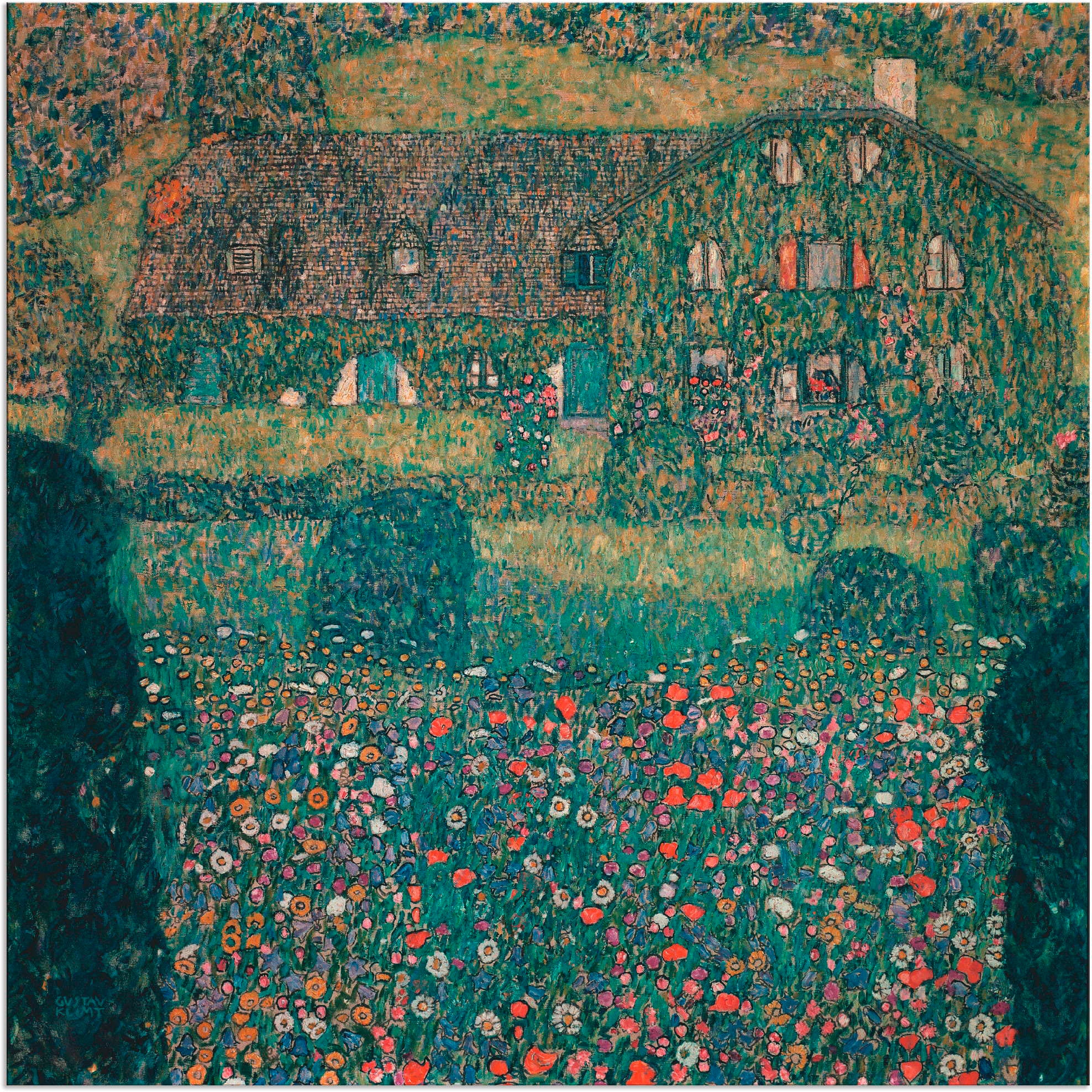 Artland Wandbild "Landhaus am Attersee. 1914.", Garten, (1 St.), als Alubil günstig online kaufen