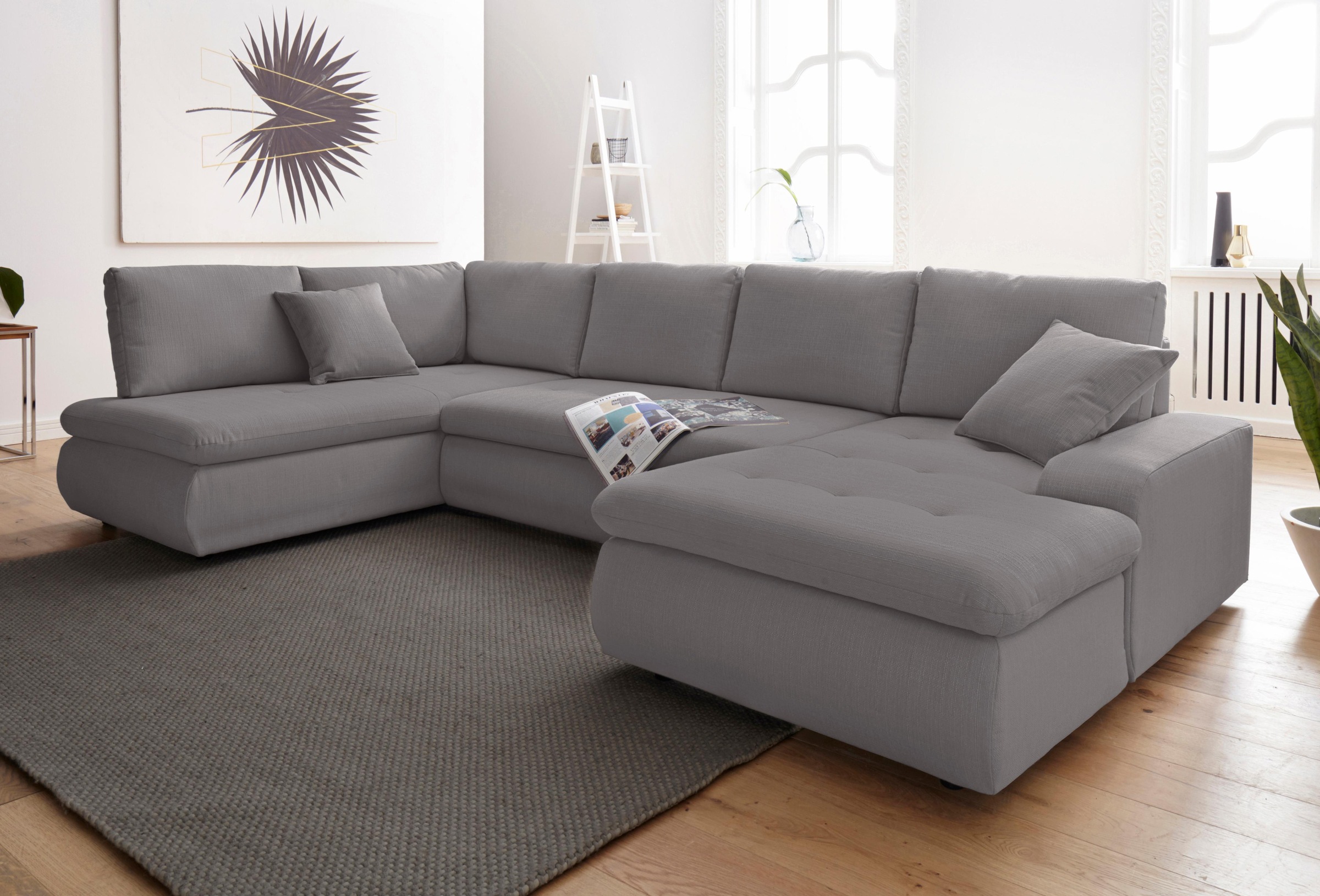 TRENDMANUFAKTUR Wohnlandschaft »Indie II, tolle Detailverarbeitung, bequem und komfortabel im Sitz«, wahlweise mit Bettfunktion, U-Form