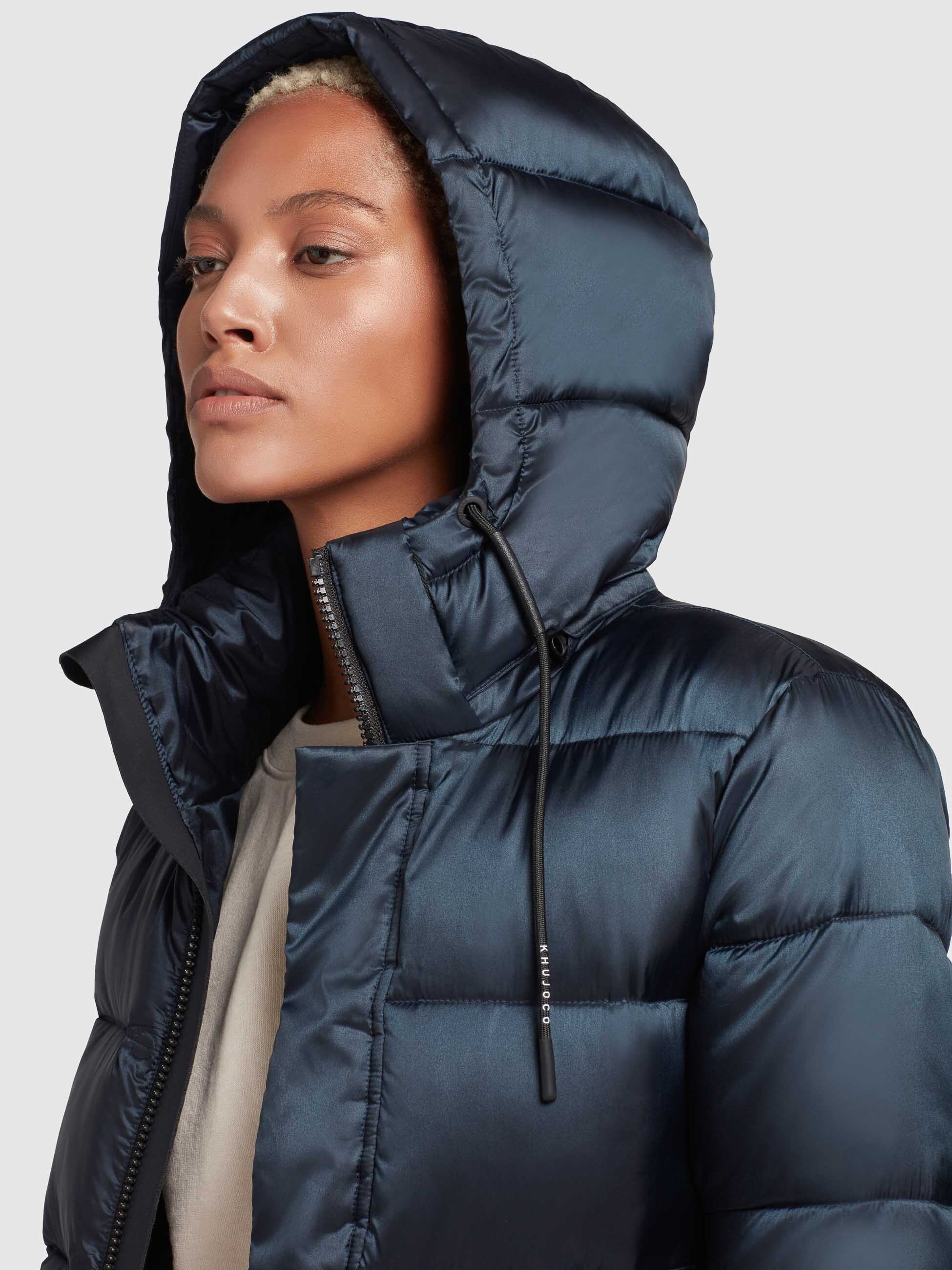 khujo Steppjacke »EVONA SATIN«, (1 St.), mit Kapuze