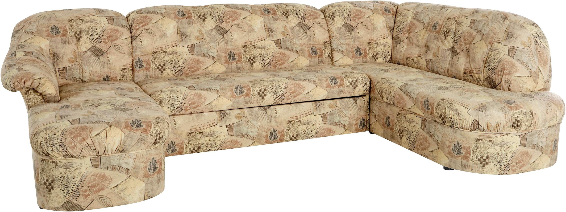 DOMO collection Wohnlandschaft "Pegnitz, zeitlos&modern, elegante Rückensteppung, Breite 292cm, U-Form" wahlweise mit Bettfunktion
