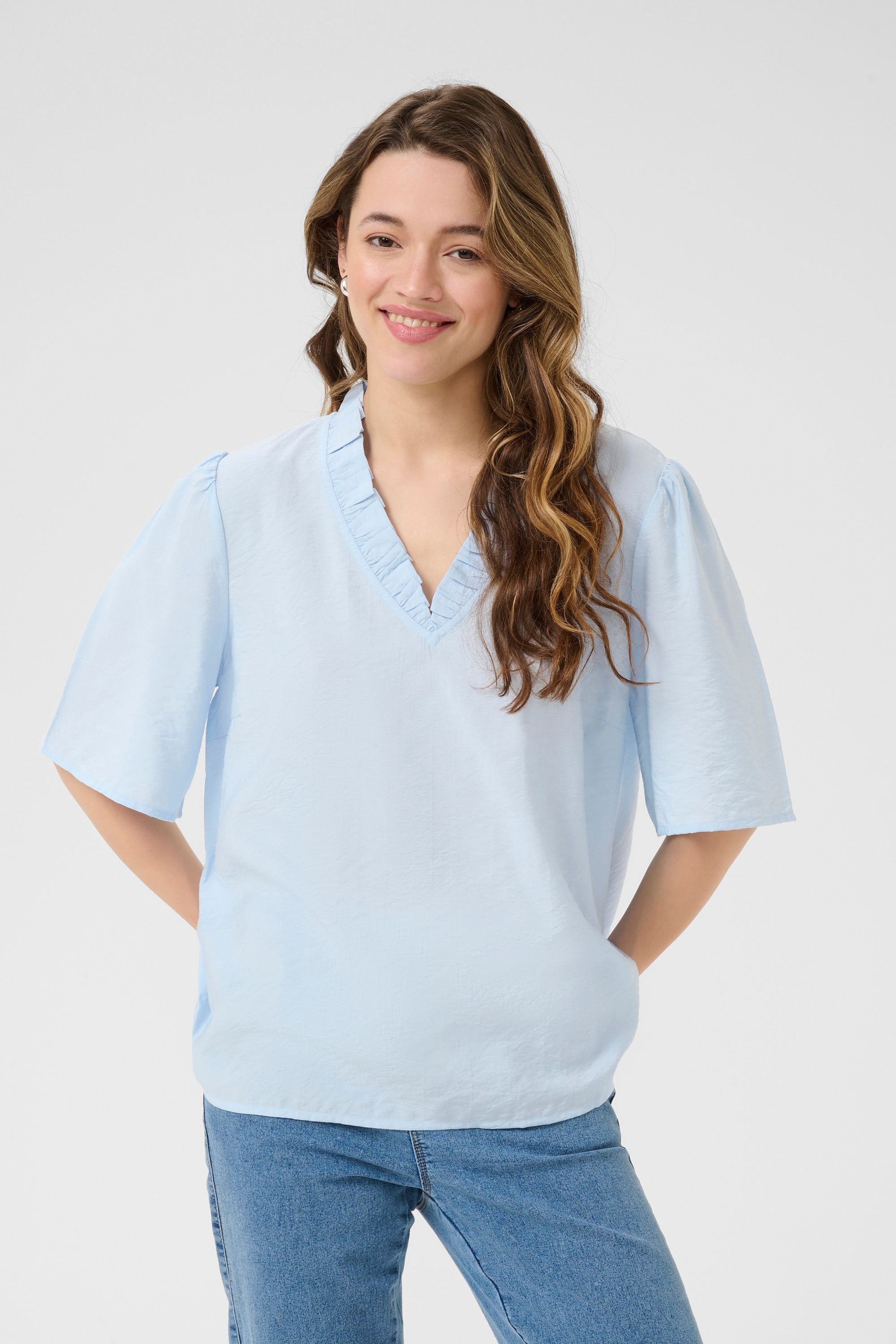 KAFFE Kurzarmbluse »Bluse kurzarm BPjuliana«