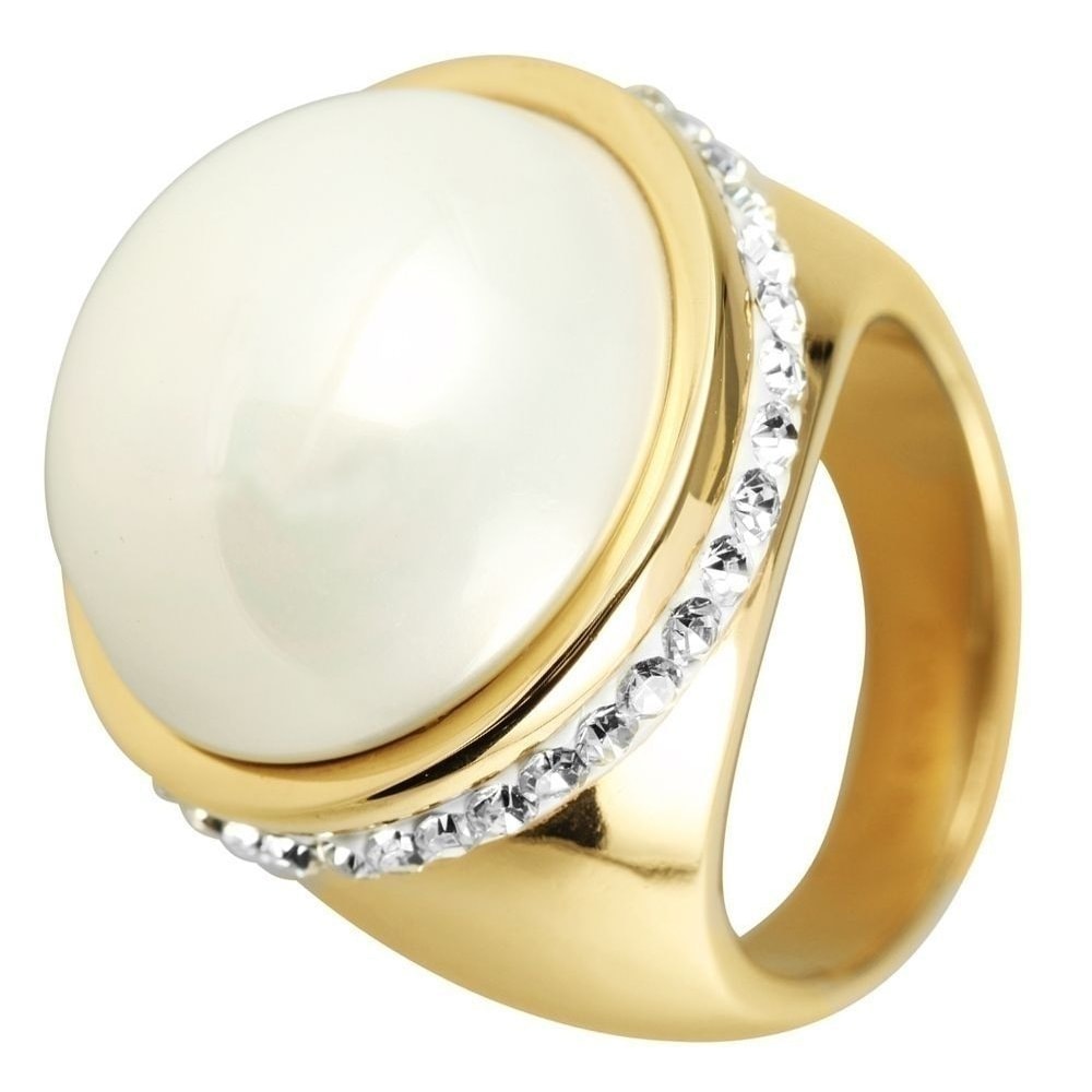 Adelia's Women's Ring Stainless Steel Gold Size 62