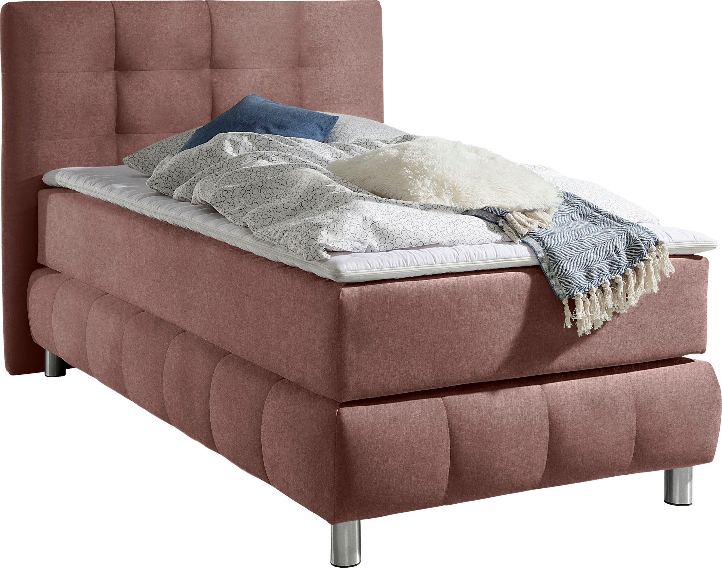 Home affaire Boxspringbett "Salo" incl. Topper, 6 Breiten, 2 Härtegrade, TF günstig online kaufen