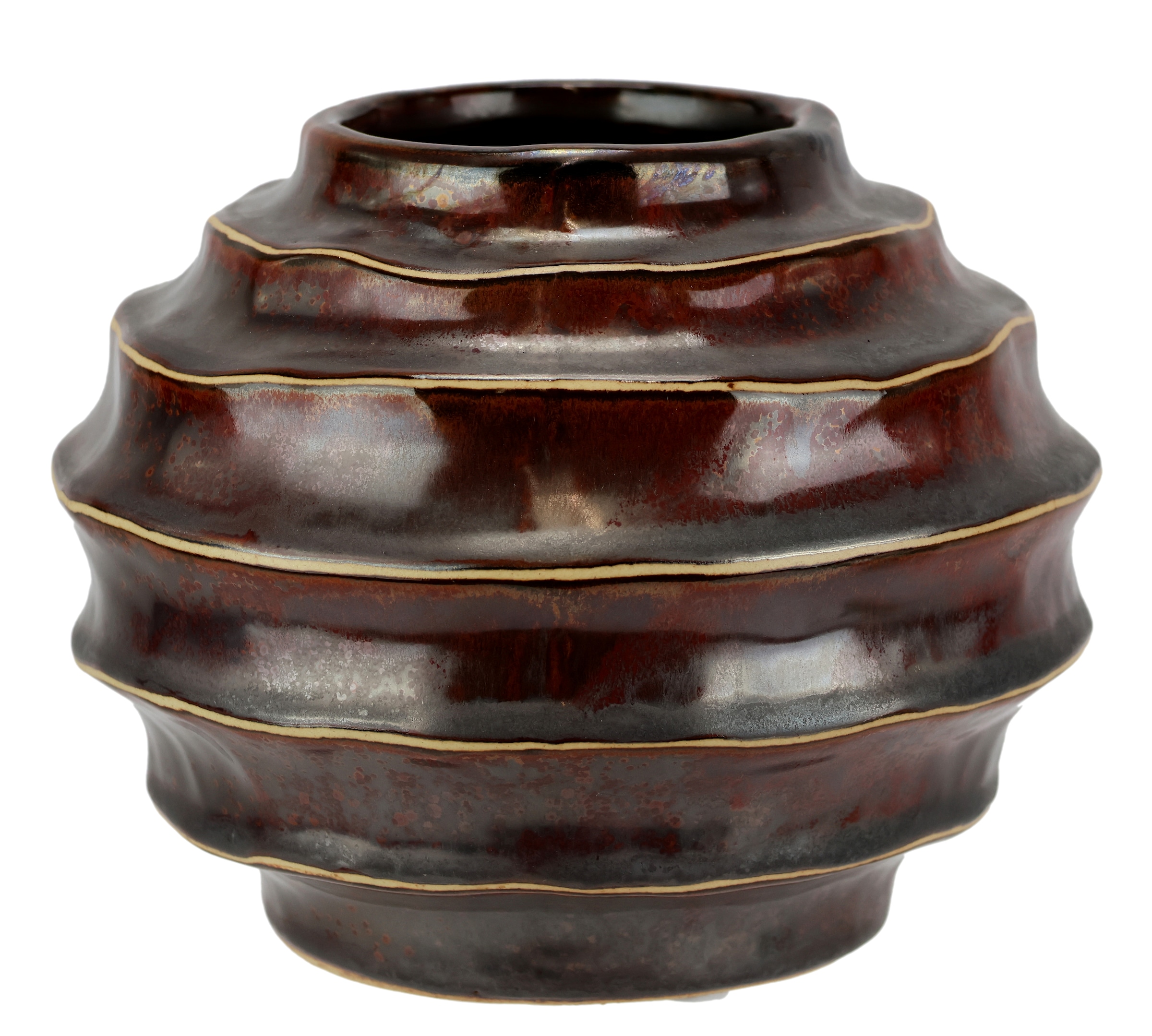 I.GE.A. Dekovase "Vase aus Keramik" Dekovase Blumenvase Modern für Tischdeko Tischvase Deko Trockenblume