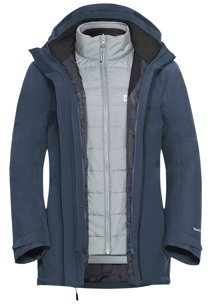 Jack Wolfskin 3-in-1-Funktionsjacke »HUNBERG 3IN1 JKT W«, mit Kapuze