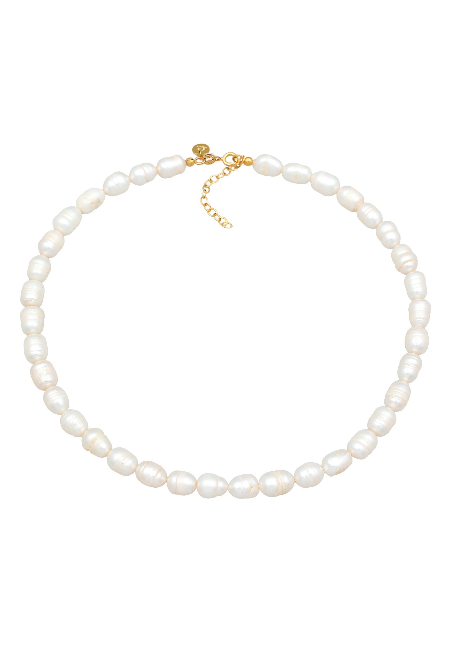 Elli Premium Choker »Halskette Barock Süßwasserperle Choker 925 Silber«