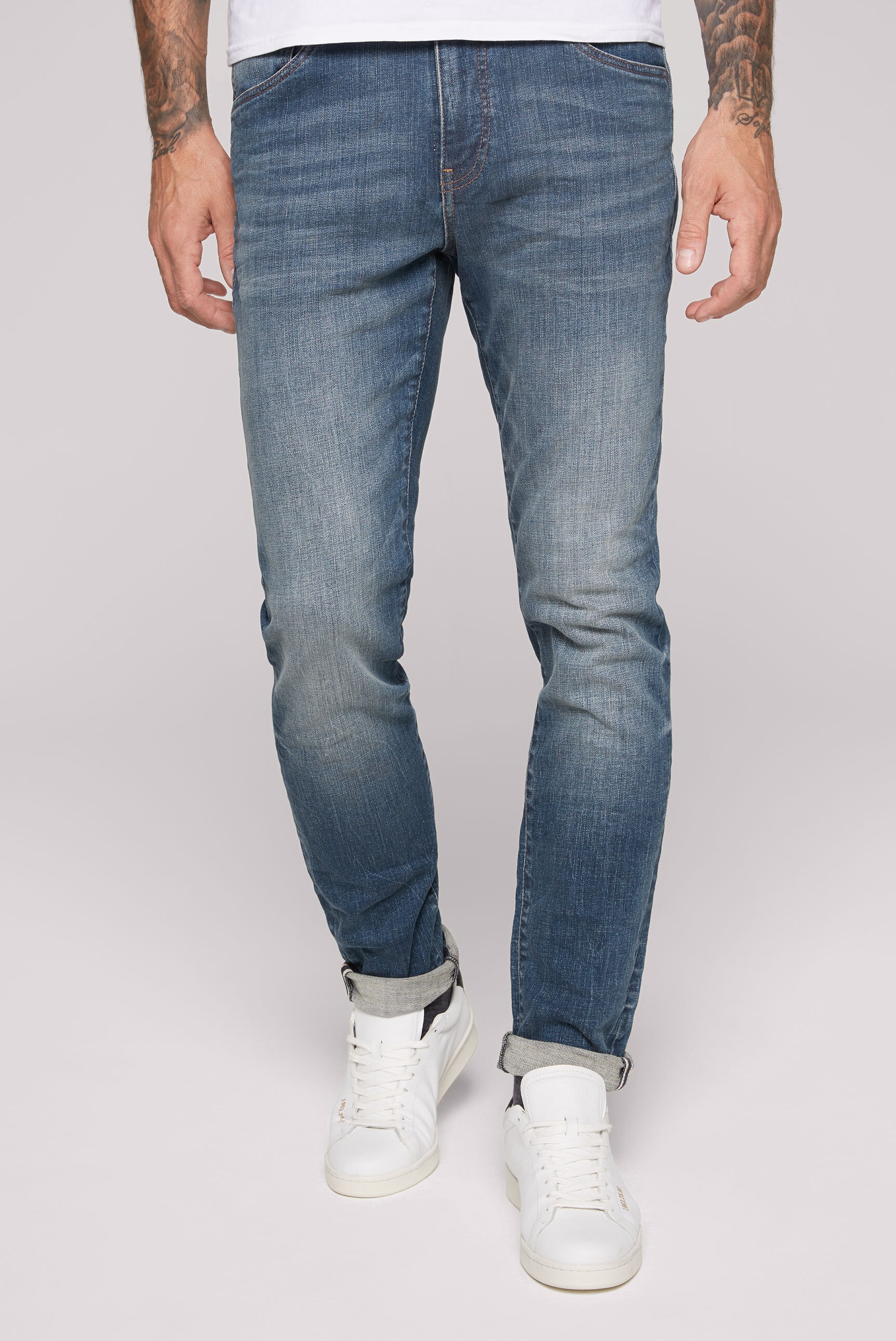 CAMP DAVID Regular-fit-Jeans su hoher Leibhöhe