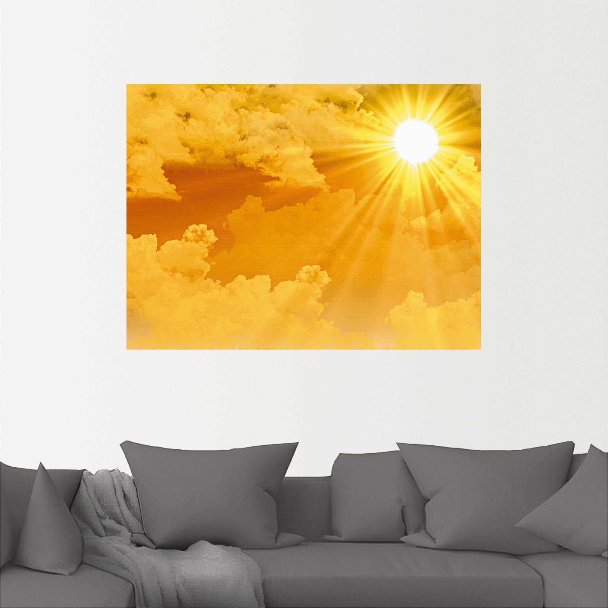 Artland Wandbild "Warme Sonnenstrahlen", Himmel, (1 St.), als Leinwandbild, günstig online kaufen