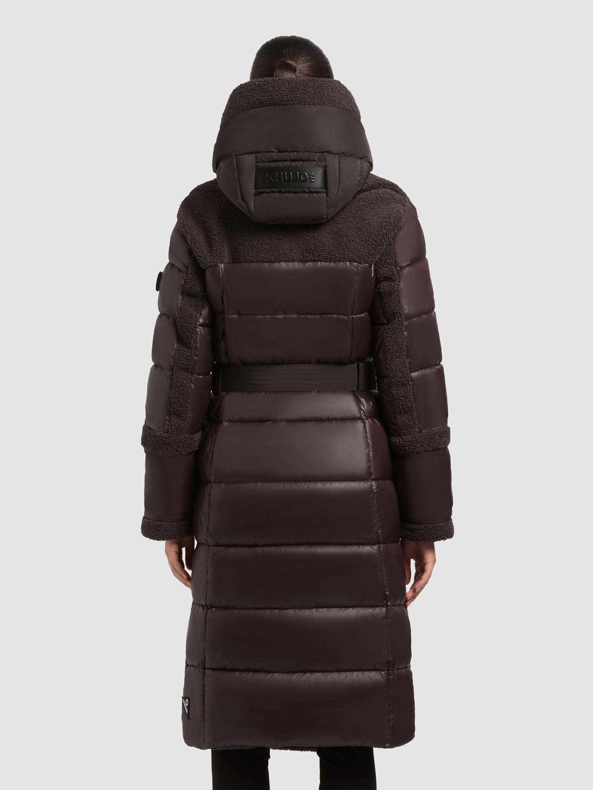 Thumbnail - khujo Wintermantel "Kalmia" Langer Hybridmantel aus kuscheligem Plüsch mit Taillengürtel