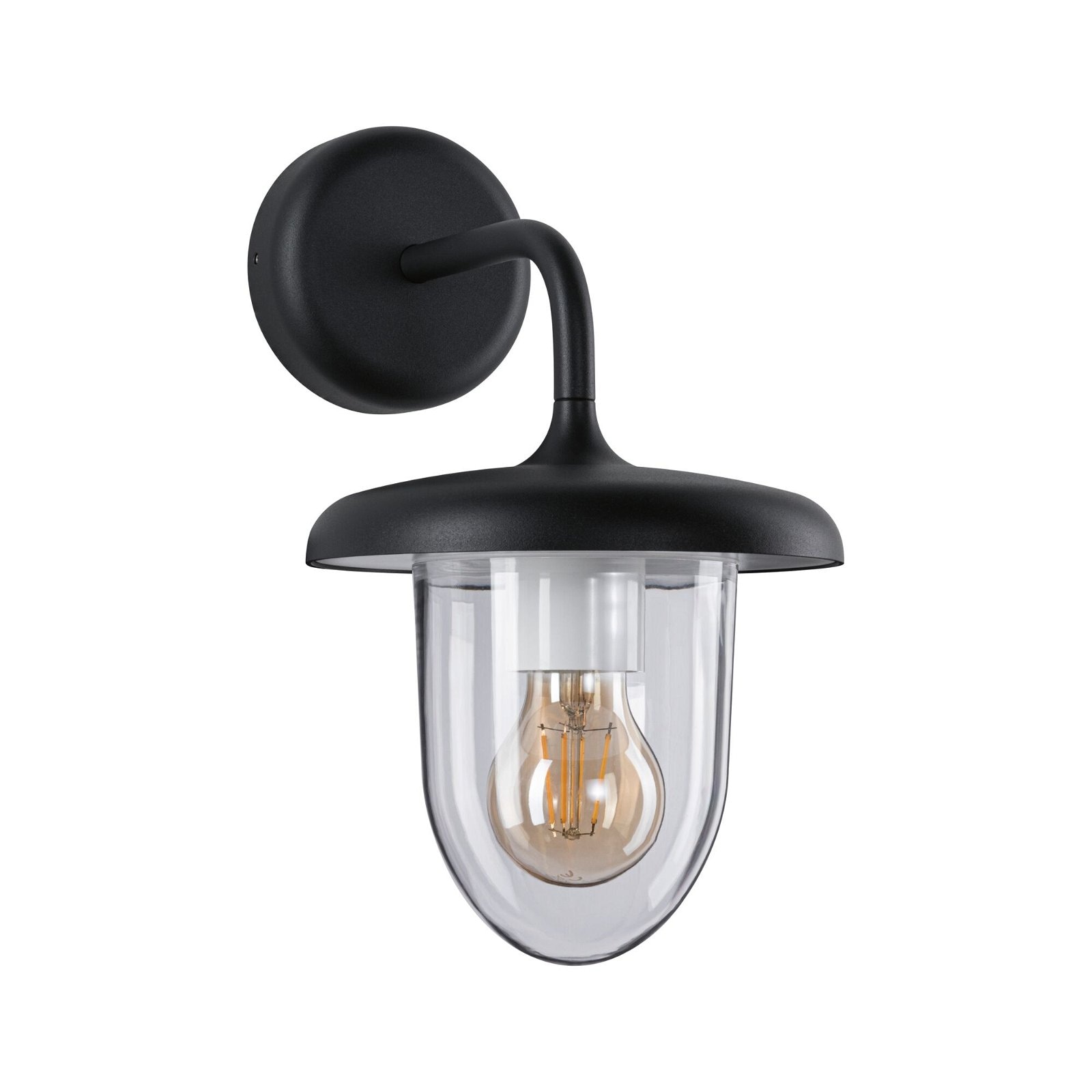 Paulmann LED Außen-Wandleuchte »Vintario IP44 rund 180x250mm max. 20W 230V Anthrazit Aluminium«, 1 flammig, Leuchtmittel E27 | ohne Leuchtmittel, seewasserresistent
