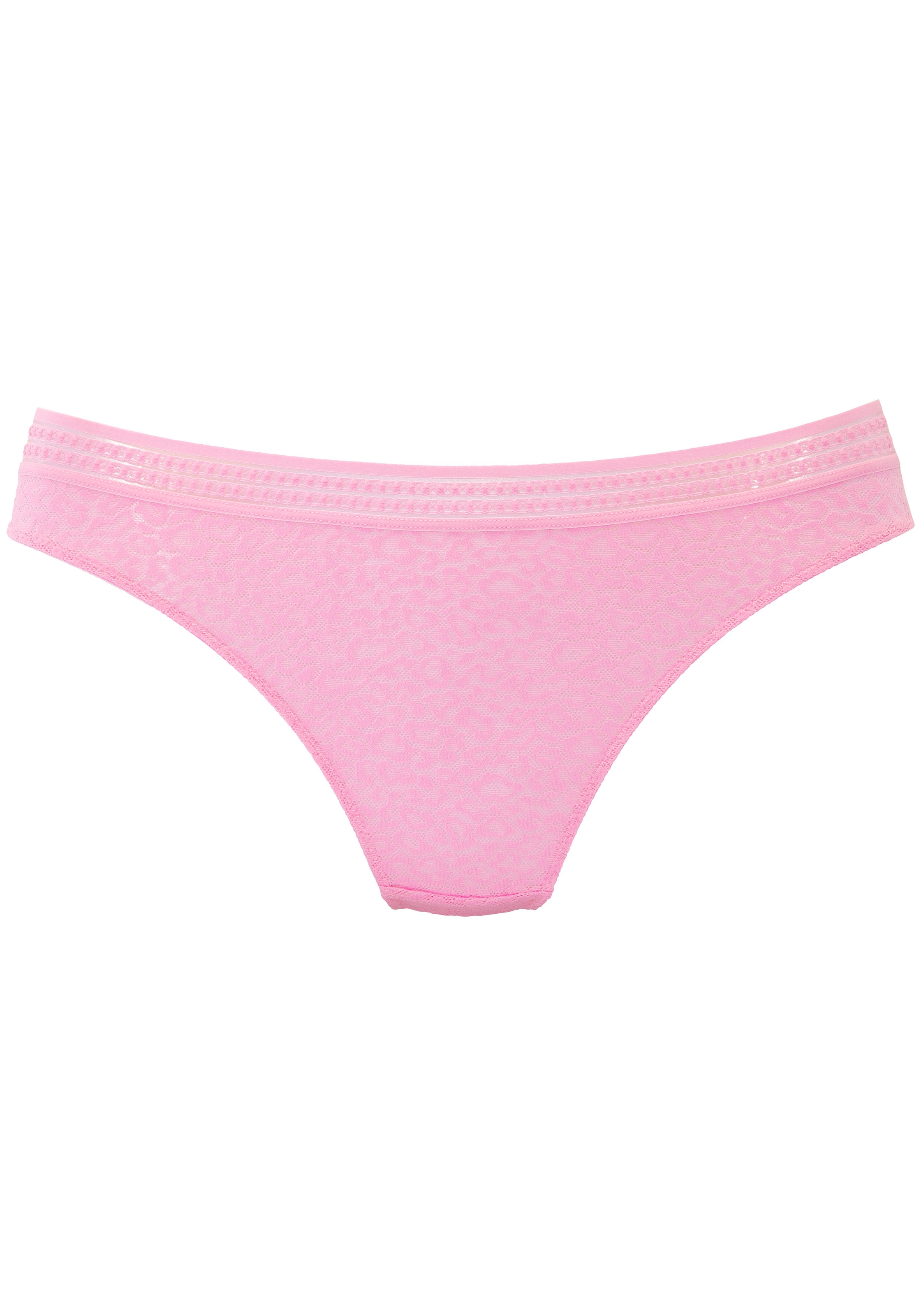 LASCANA String »Freya«, aus Spitze in Leo-Optik mit modischem Bund, sexy Dessous