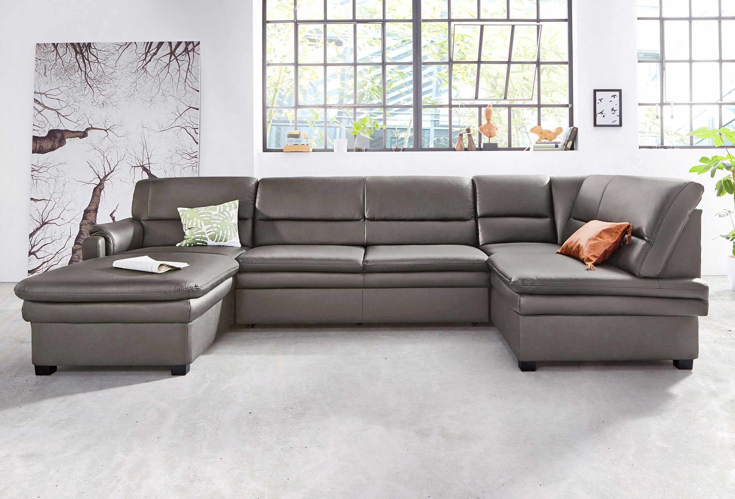 sit&more Wohnlandschaft "Pisa U-Form" mit Federkern, wahlweise mit Bettfunk günstig online kaufen