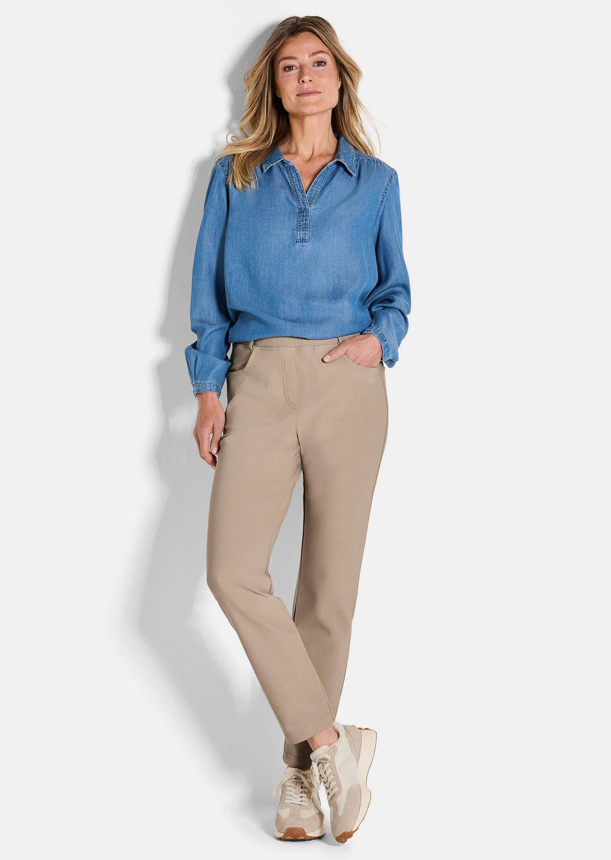 GOLDNER Chinohose »Schmale Stretchhose LOUISA, knöchellang«