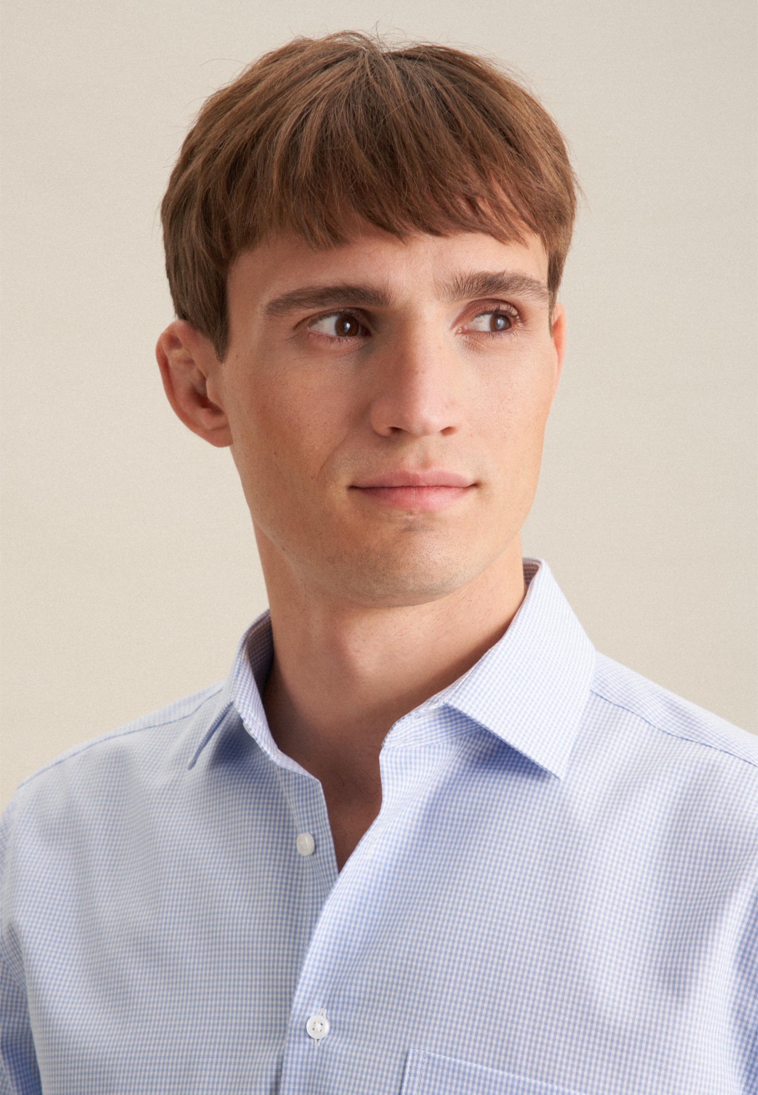 Thumbnail - seidensticker Businesshemd "Schwarze Rose" Regular 1/1 Kentkragen Karo