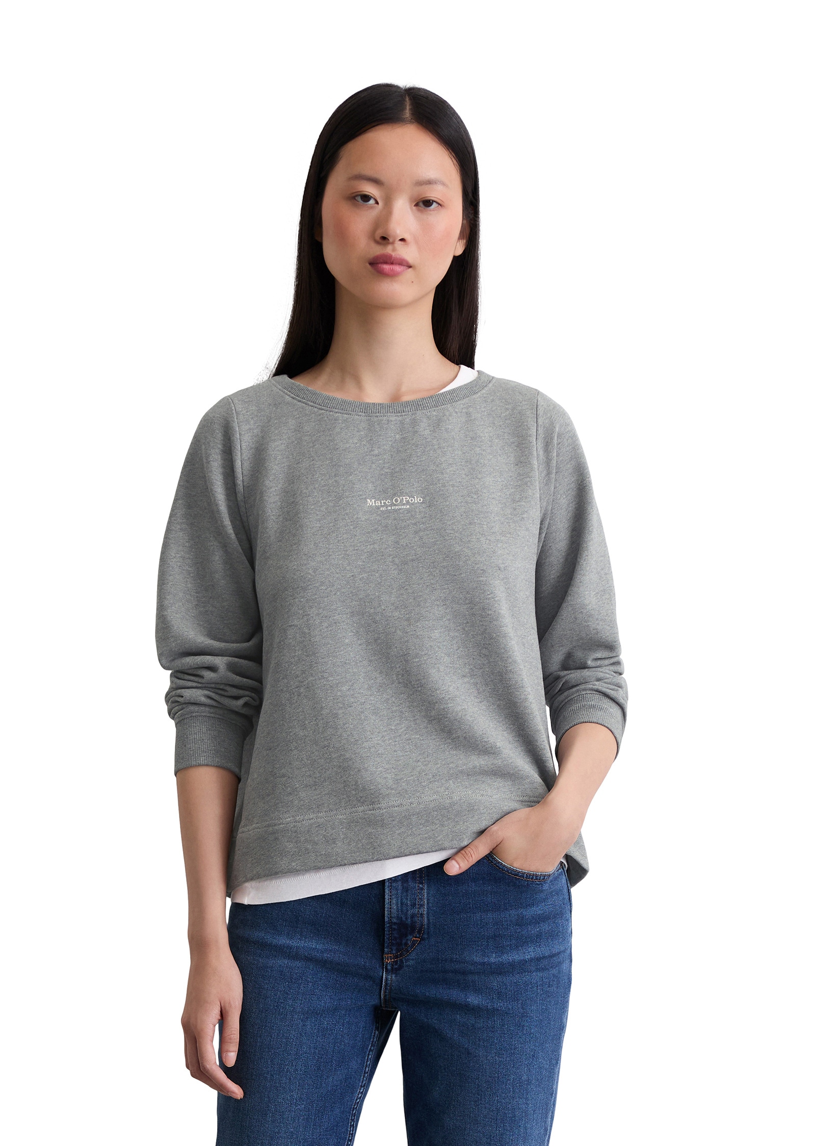 Marc OPolo Sweatshirt "mit gepeachter Oberfläche" günstig online kaufen