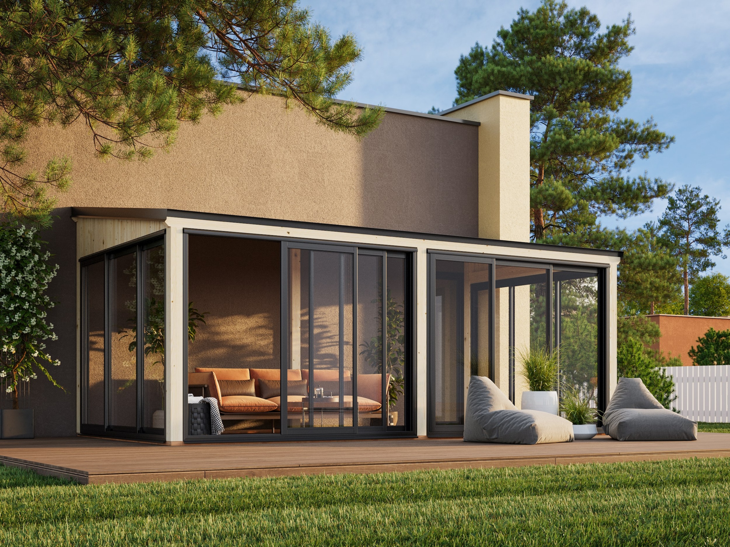 Palmako Holzpavillon »Lumi 16,2 m² Slide« BxTxH: 592x302x273 cm