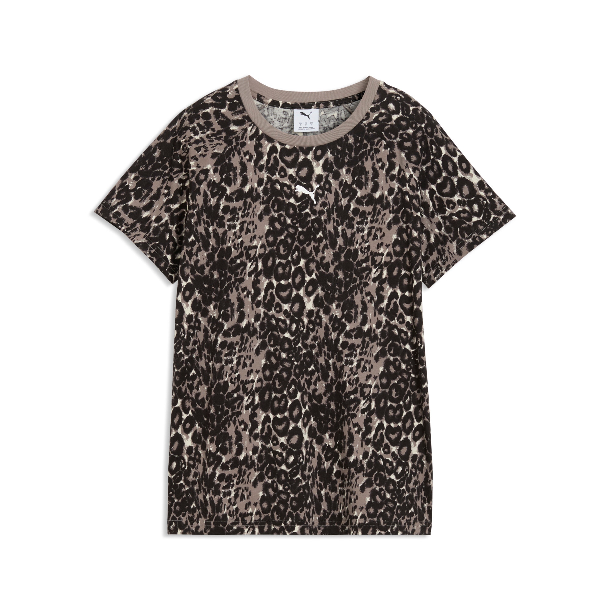PUMA T-Shirt "GRAPHICS ANIMAL STANDARD AOP TEE" für Erwachsene, mit sportlichem Stil, kurzärmlig, gemusterte Optik