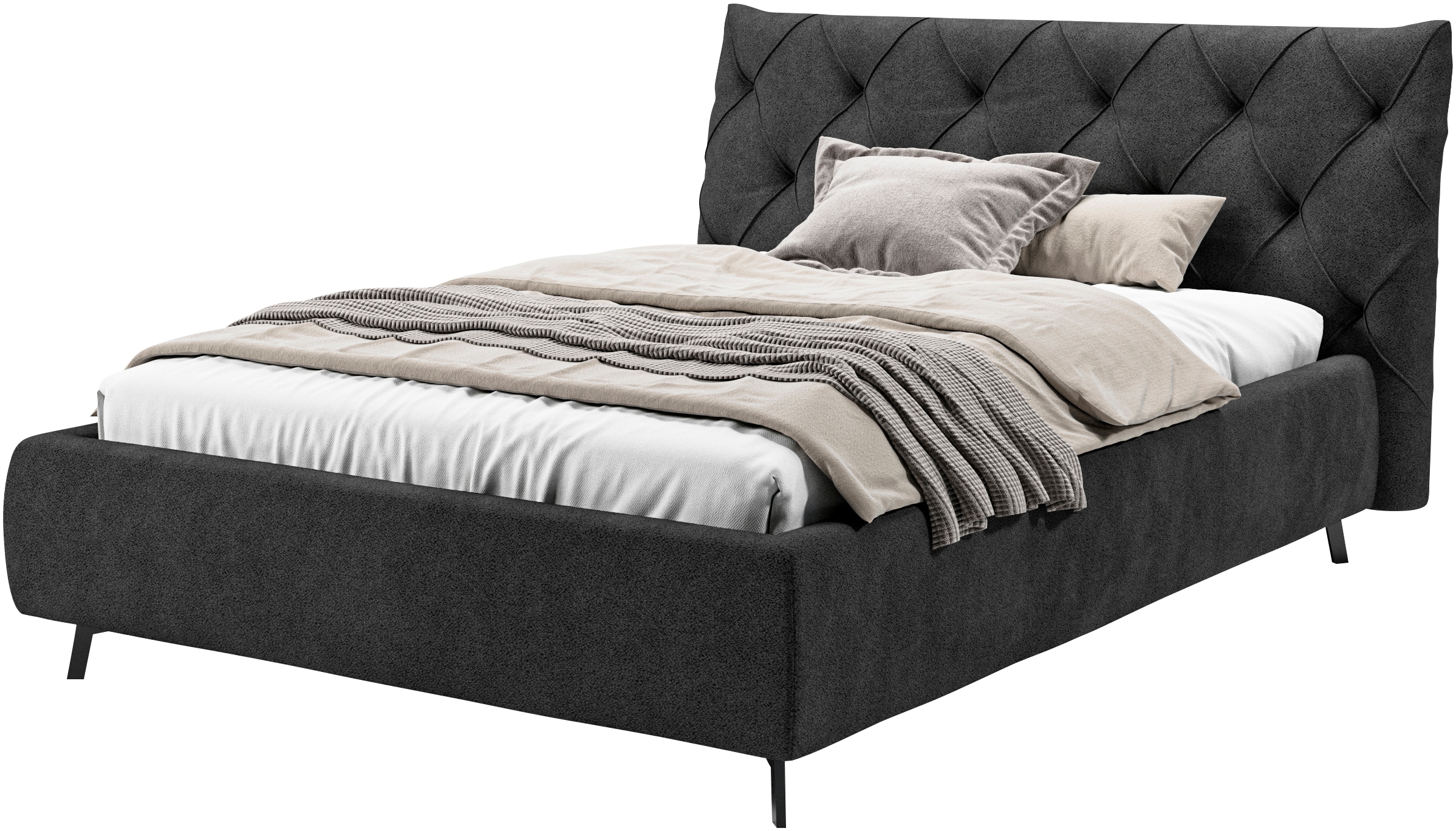 Home affaire "Elloree, in 4 Breiten bis 200cm, auch in Leder" Kopfteilhöhe 105 cm, belastbar bis 280 kg, auch in Überlänge 220cm