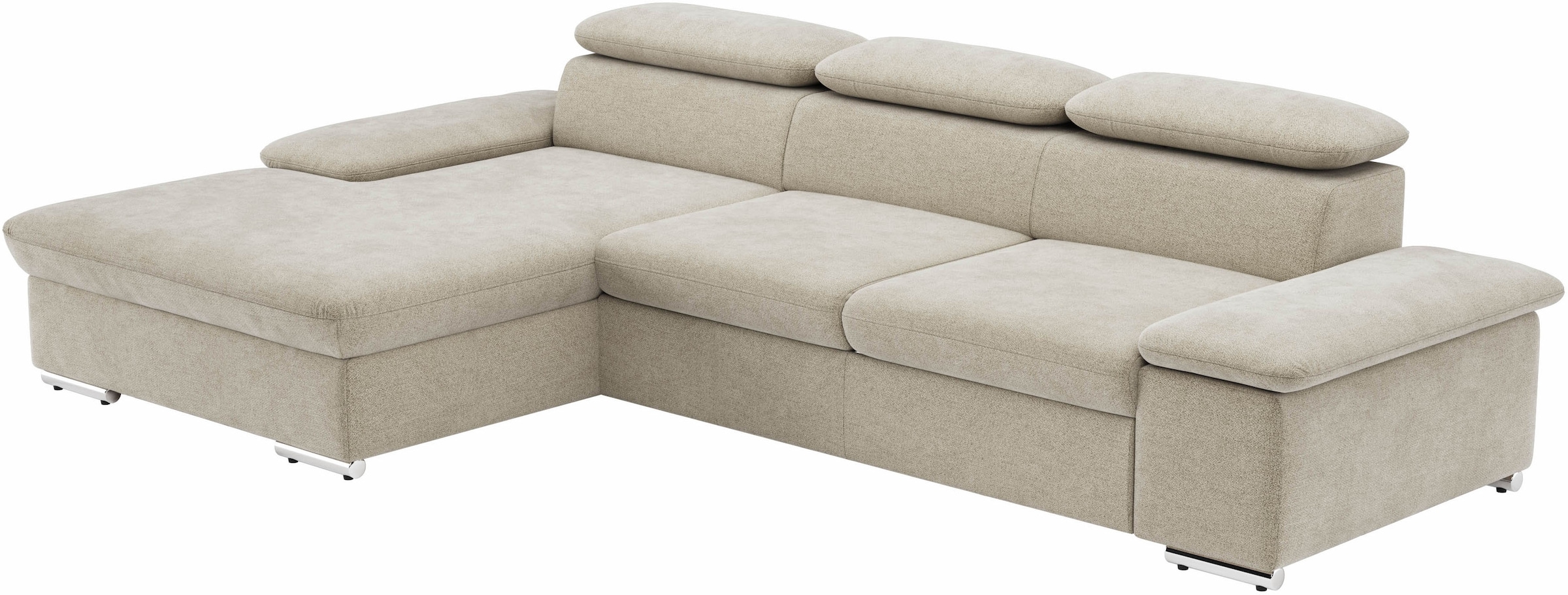 sit&more Ecksofa »Valantine L-Form«, inkl. Kopf- und Armteilverstellung, wahlweise mit Bettfunktion