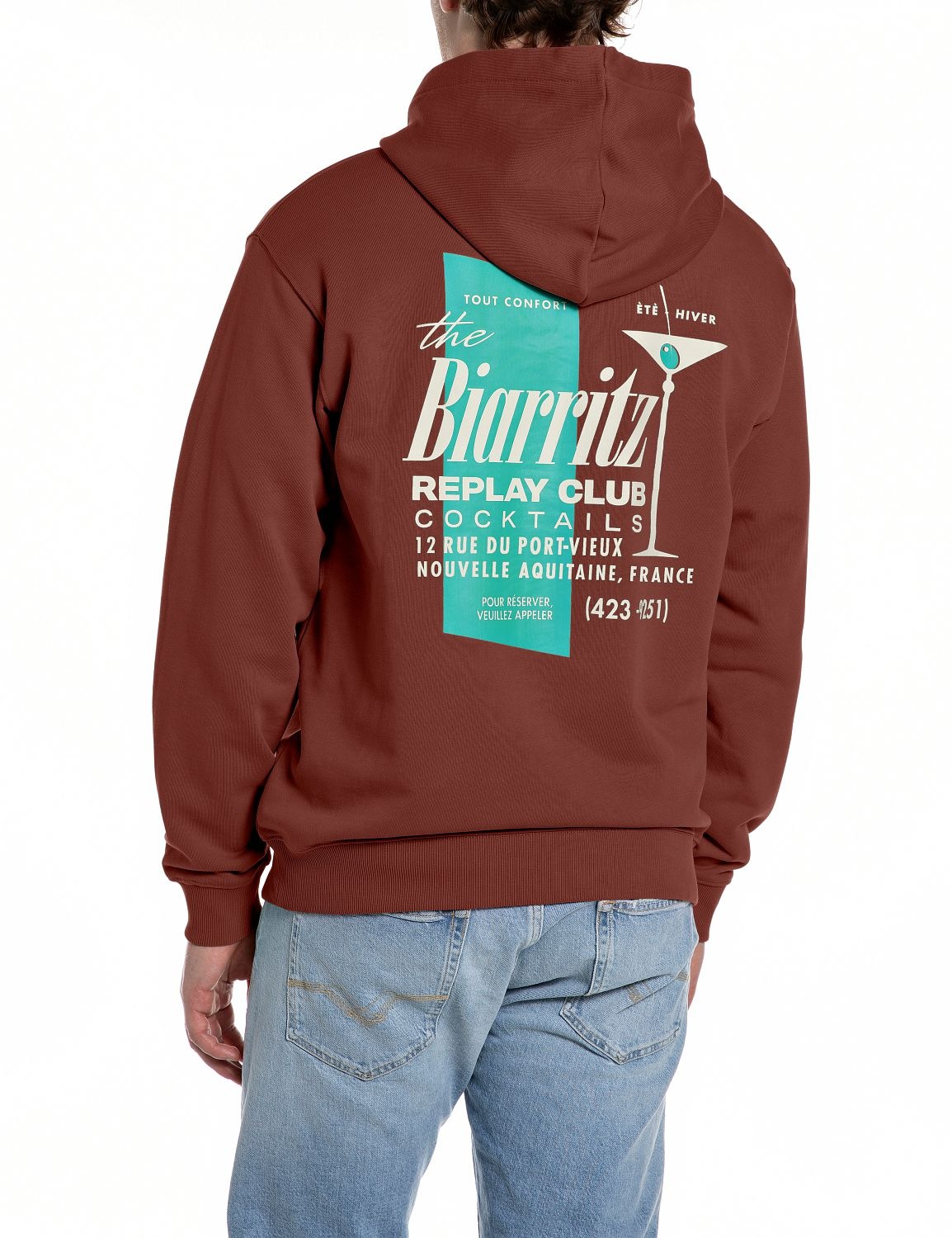 Replay Hoodie, mit großem Rückenprint günstig online kaufen