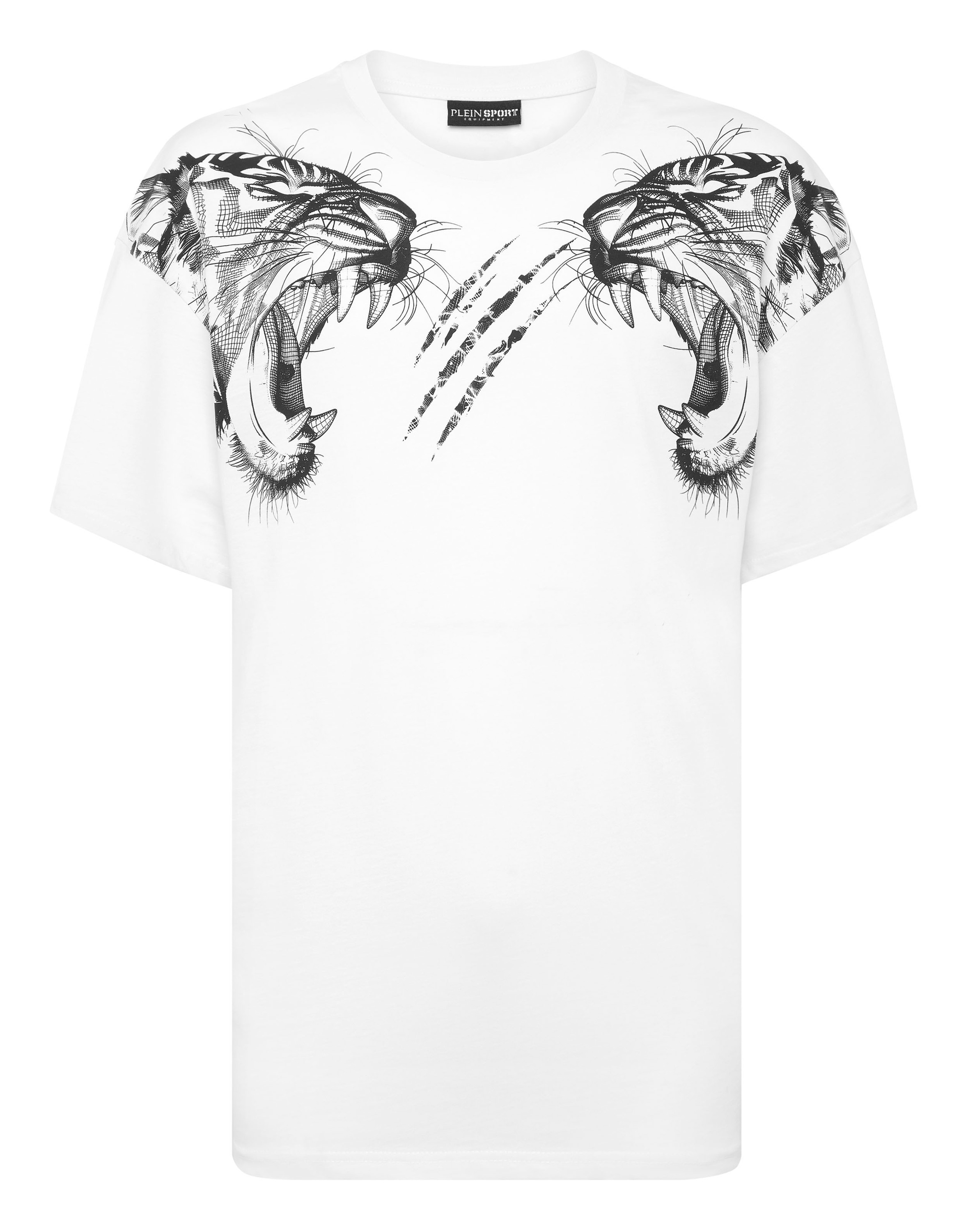 PLEIN SPORT T-Shirt »Cotton Round Neck T-Shirt Tiger Line«