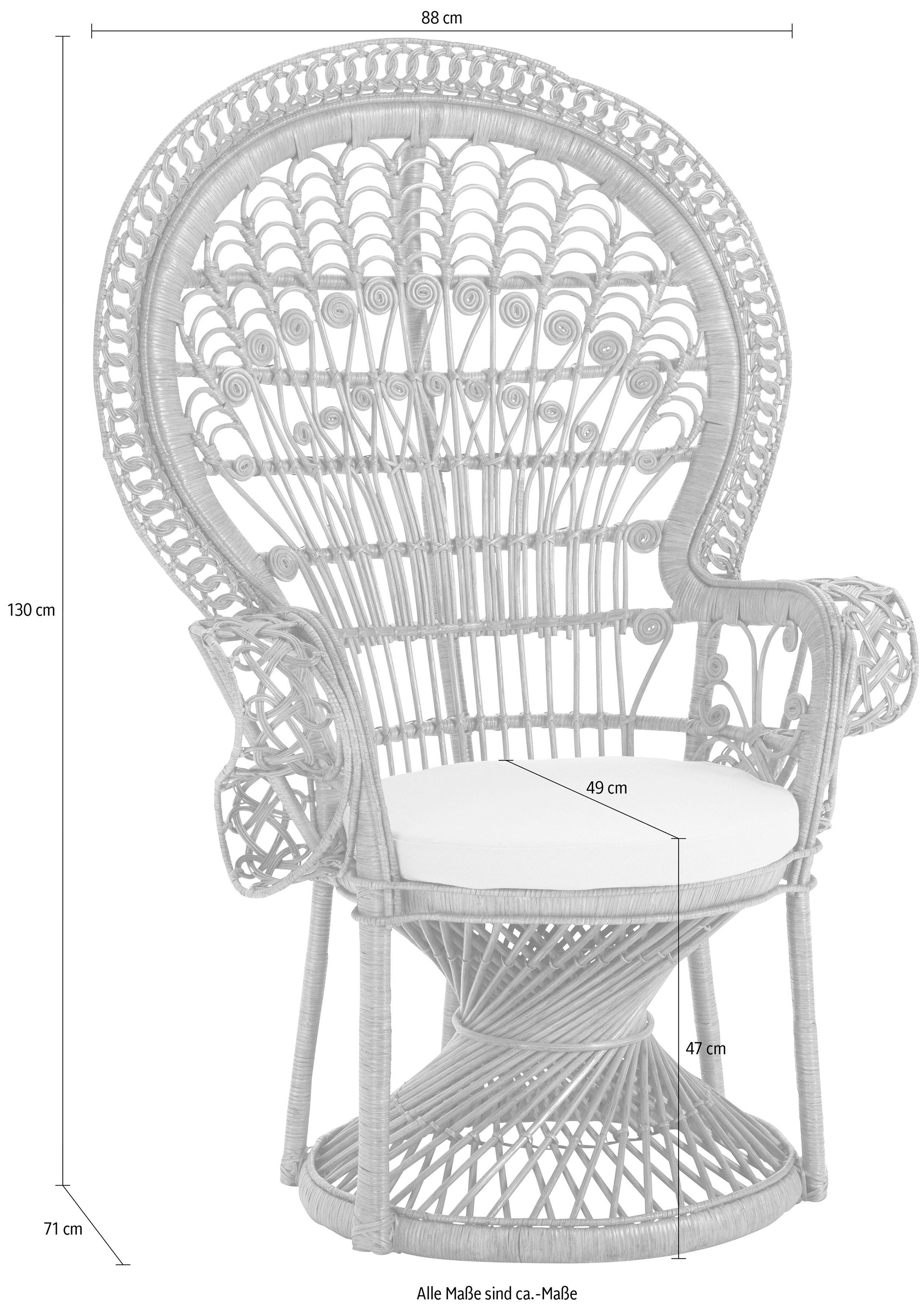 HOFMANN LIVING AND MORE Rattanstuhl, mit Kissenauflage günstig online kaufen