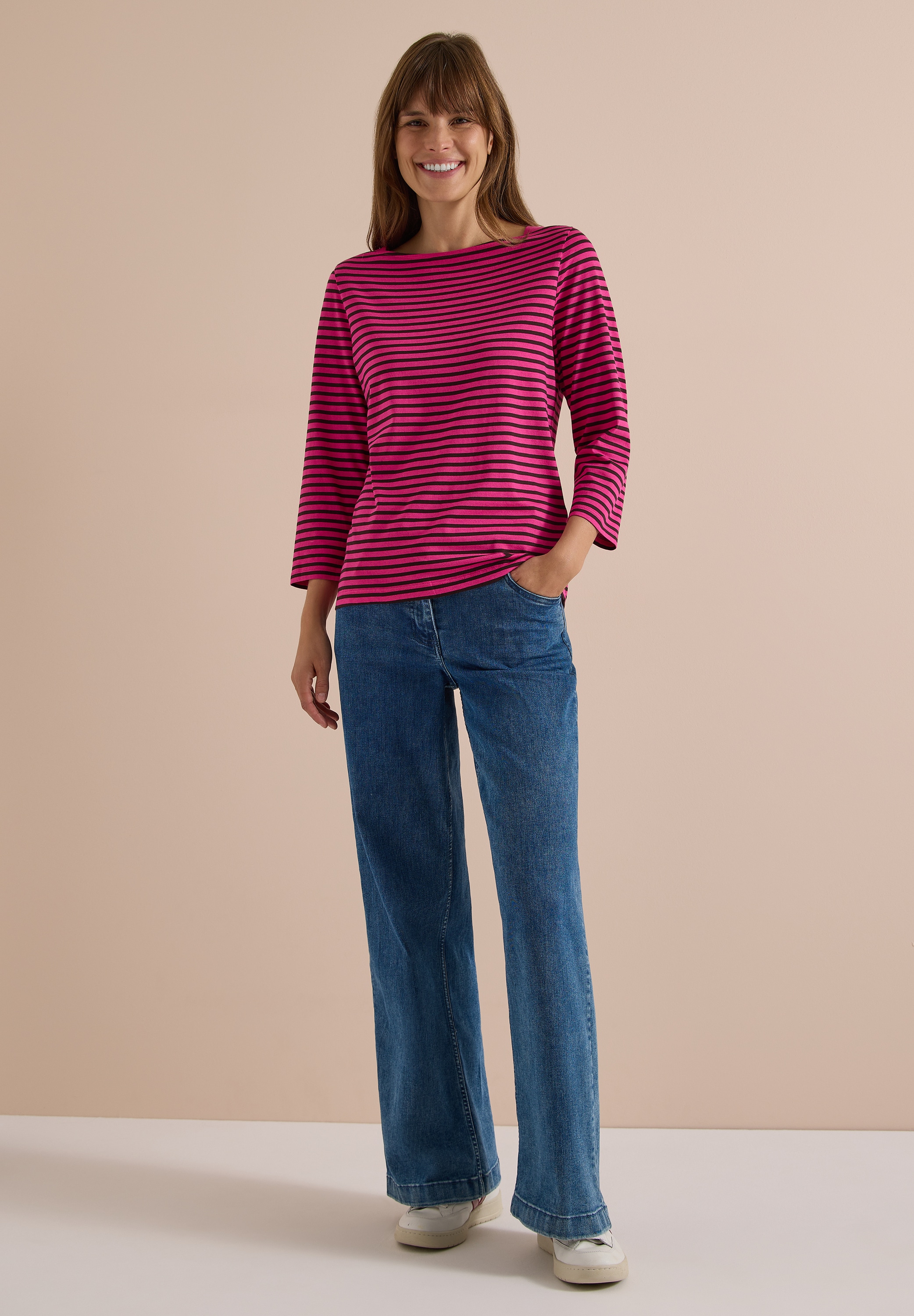 Cecil 3/4-Arm-Shirt im soften Baumwoll-Mix