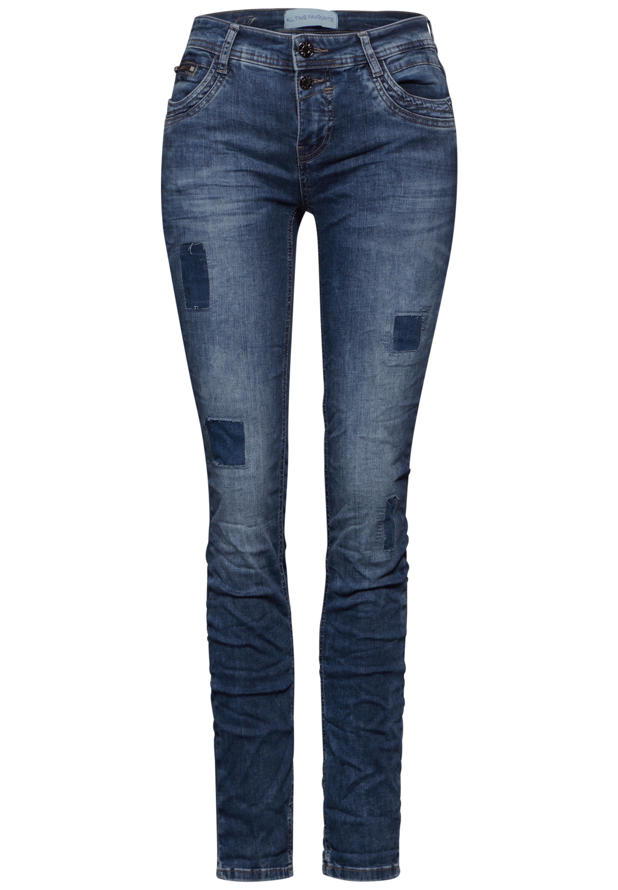 STREET ONE Gerade Jeans, Middle Waist