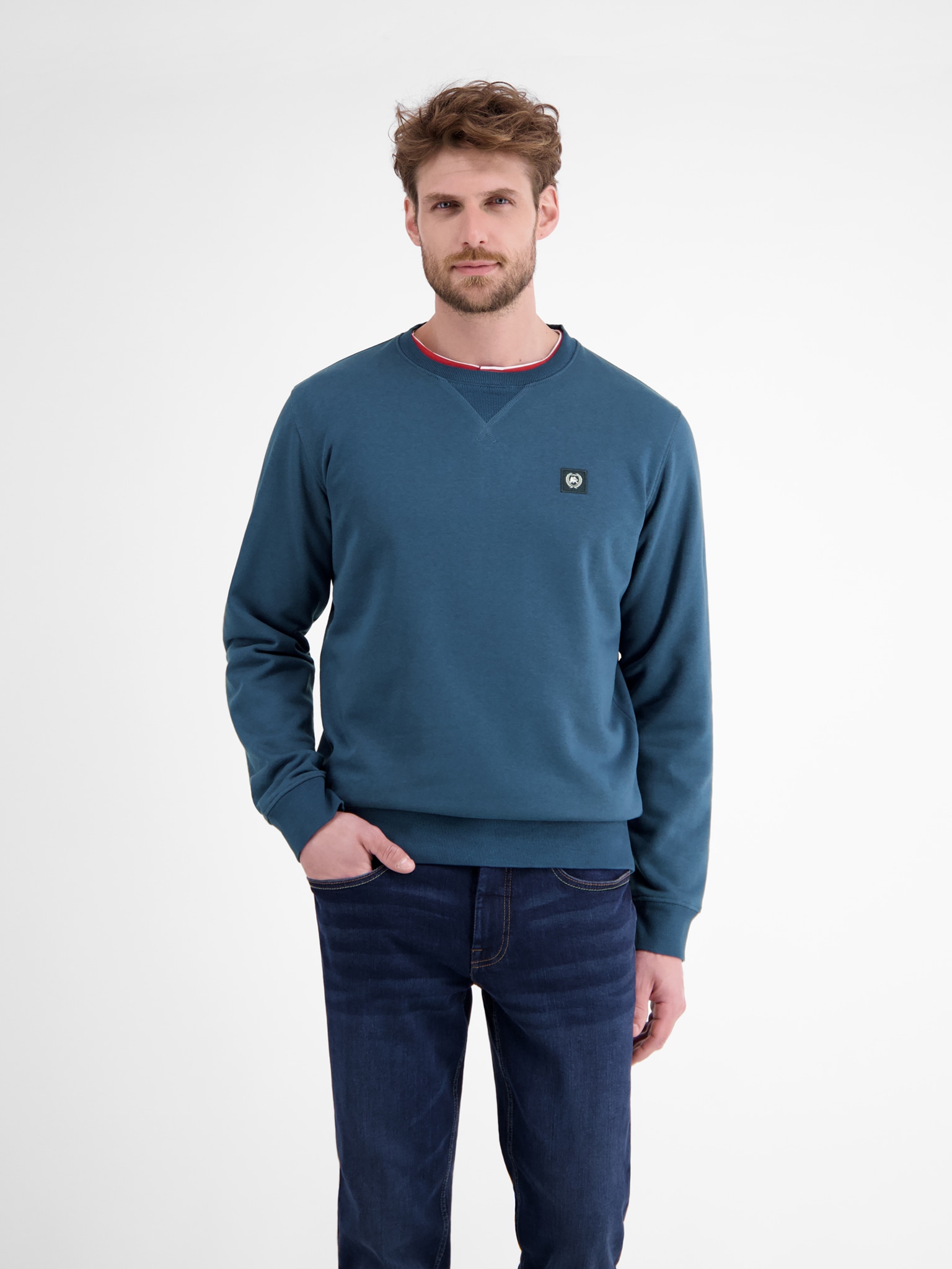 LERROS Sweatshirt, mit Logo-Badge
