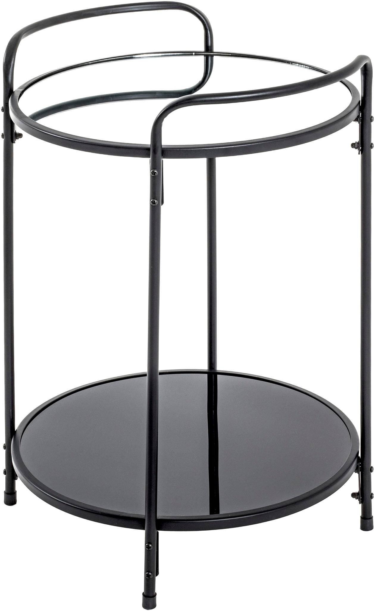 HAKU Beistelltisch »Sofatisch, Wohnzimmertisch« 1 Stk. tlg. rund - aus Metall Schwarz - Ø/H 37/50 cm