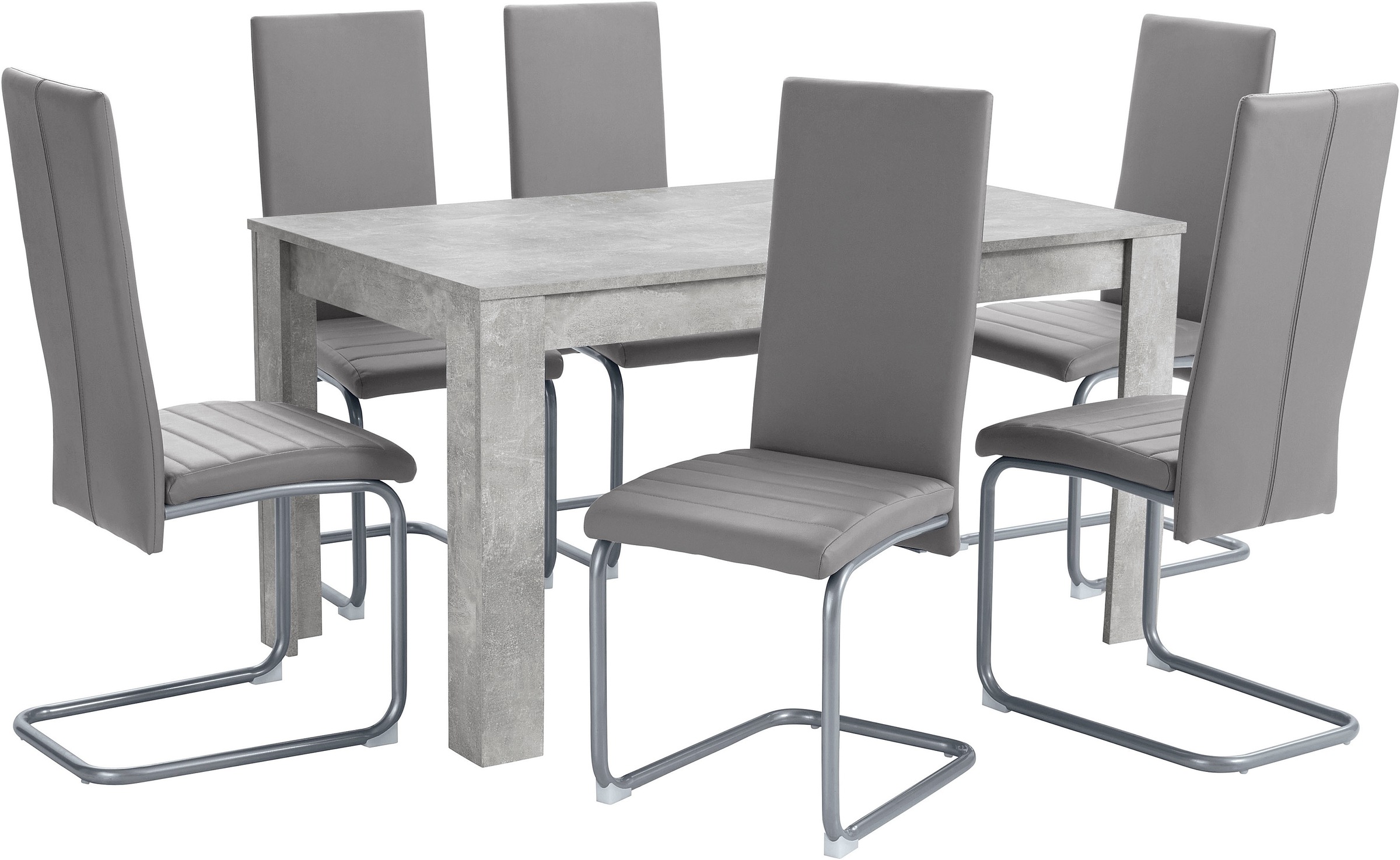 Home affaire Essgruppe "Genua", (7 tlg.), Tisch - Breite 140 cm + 6 Stühle günstig online kaufen