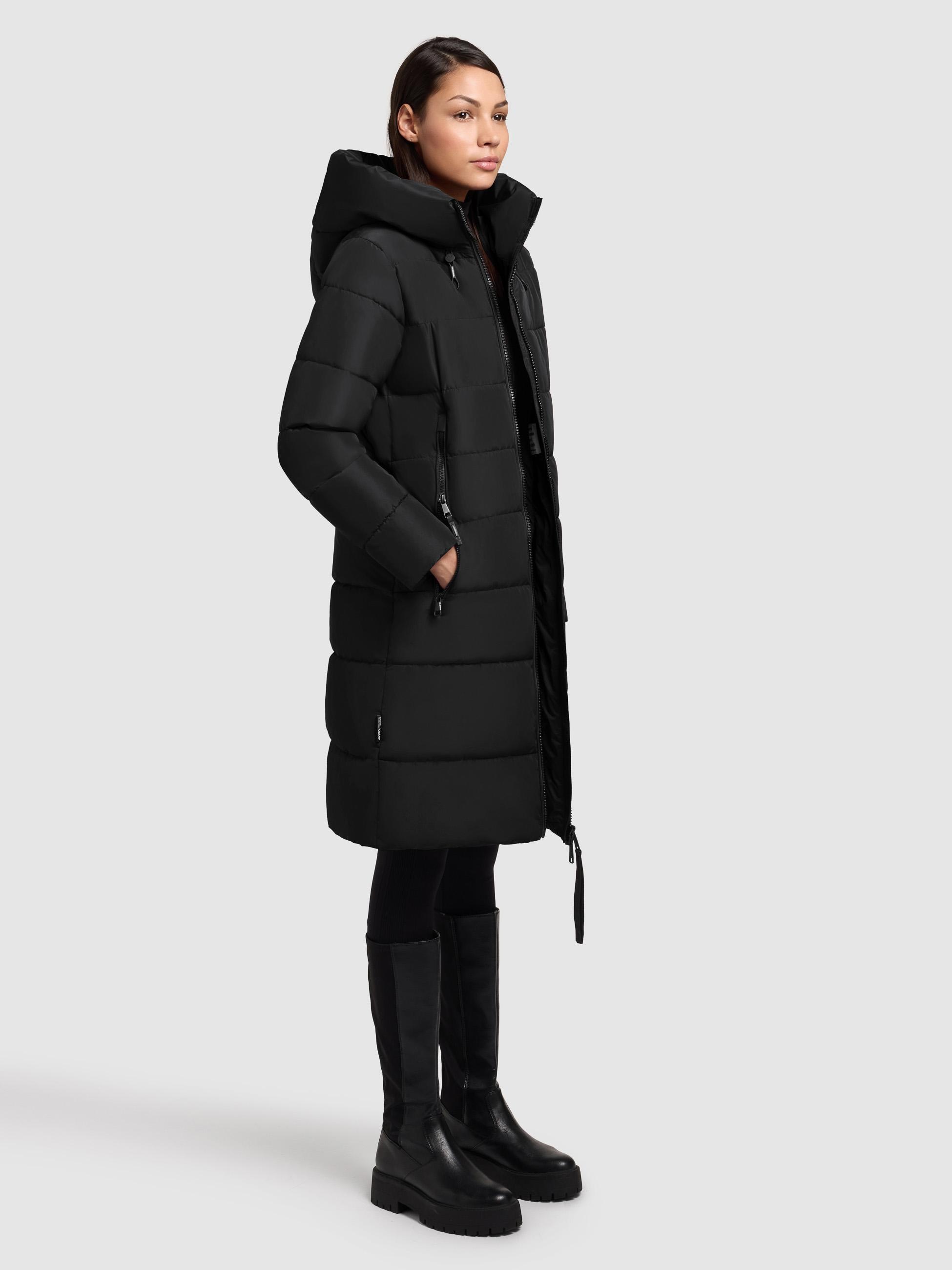 khujo Steppmantel »Jilias5-YM«, warmer Damen Wintermantel mit Kapuze und großen Taschen