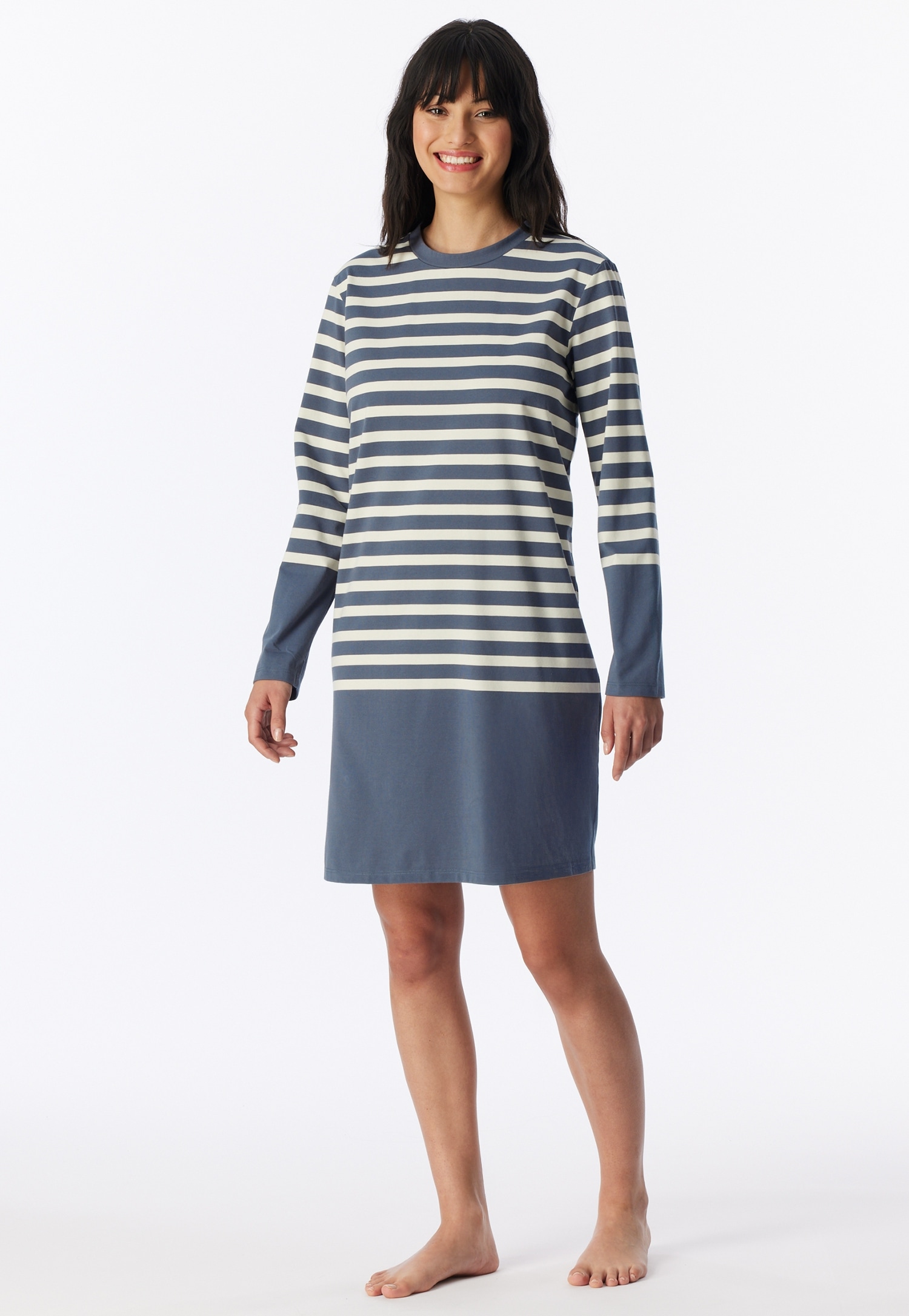 Schiesser Nachthemd »Casual Nightwear« mit Rundhalsausschnitt