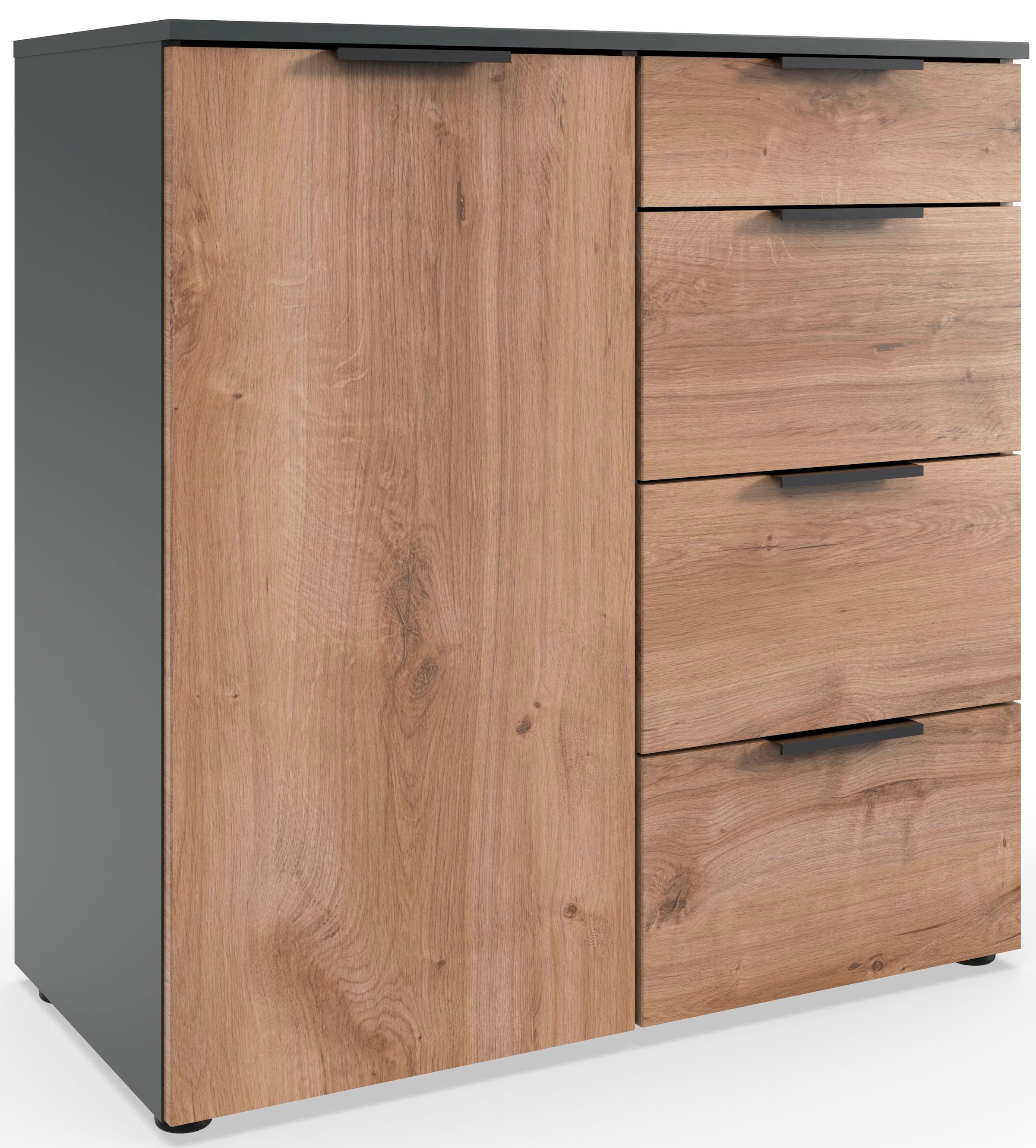 Wimex "Level by fresh to go" 1-türig mit 4 Schubladen, soft-close Funktion, 81cm breit, 84cm hoch