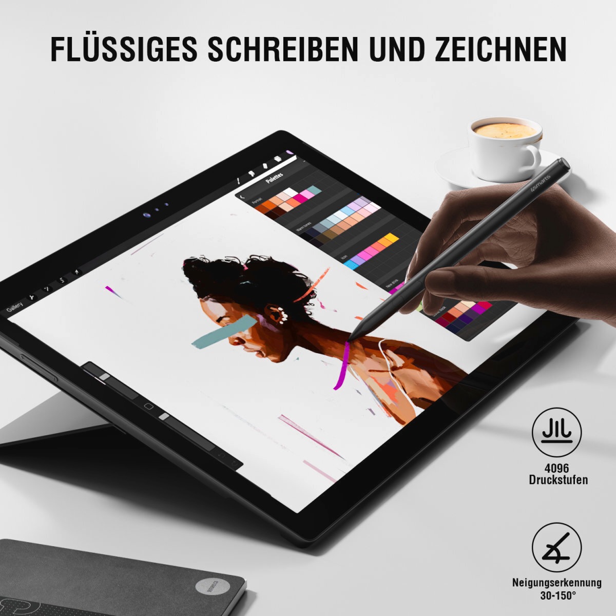 4smarts Eingabestift »Aktiver Eingabestift MPP für Surface«