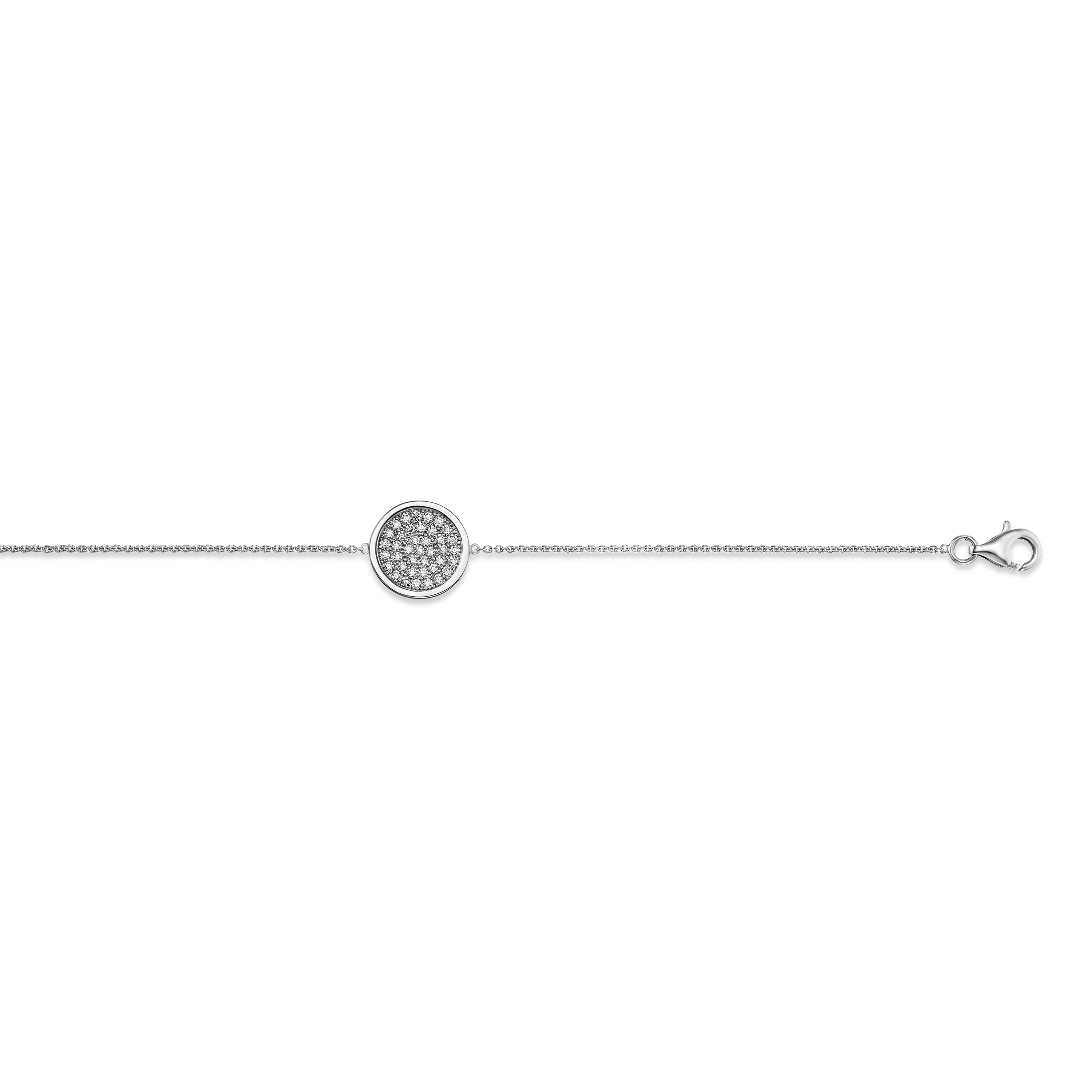 Silberarmband ONE ELEMENT "Zirkonia Kreis Armband aus 925 Silber 18 cm", silber, Armbänder, Damen, Silber 925 (Sterlingsilber), Silberarmband, Dezente Symbolik – stilvoller Begleiter für jeden Anlass