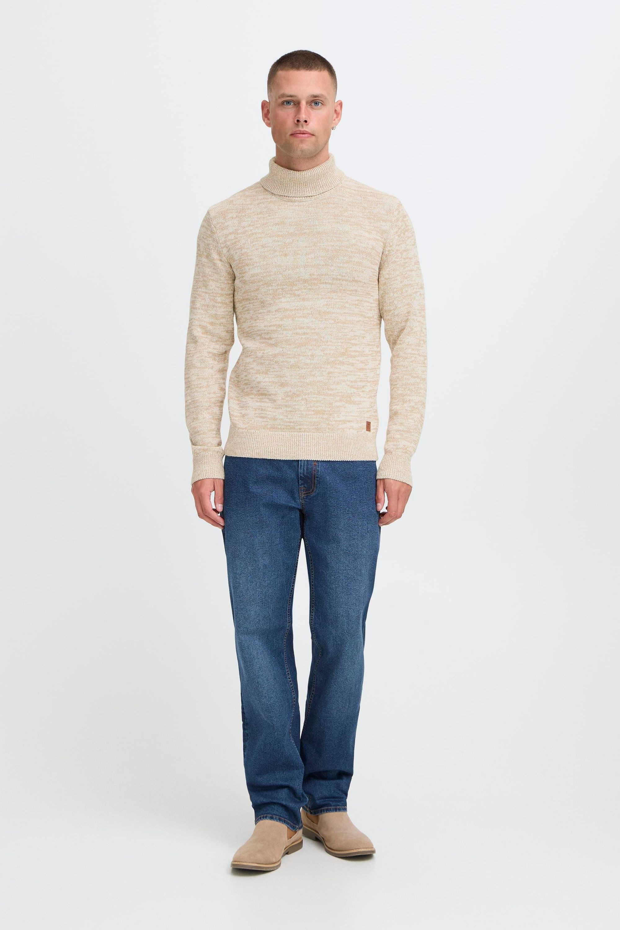 BLEND BHDami Men's Turtleneck Sweater Bone White XXL 2
