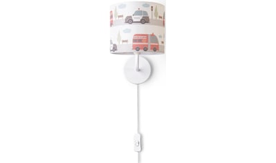 Paco Home Stehlampe »Luca Capri«, Kinder Lampe Stehlampe Stoff Lampenschirm  Babyzimmer Feuerwehr | BAUR